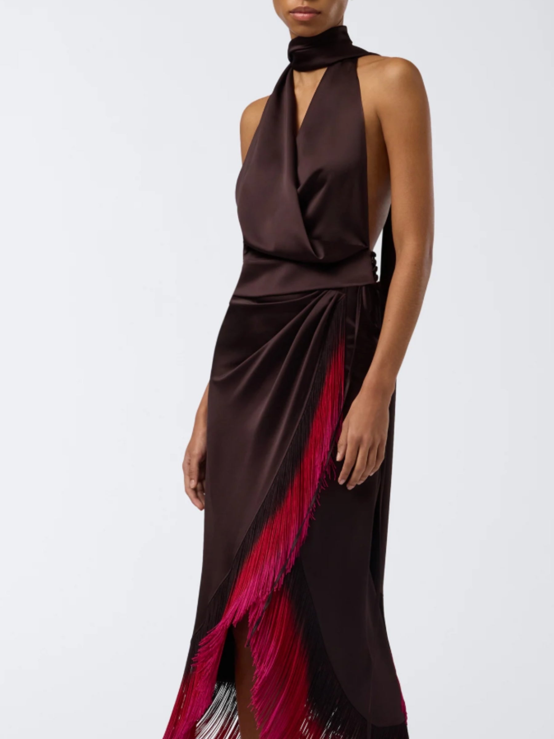 Willow Fringe Top - Dark Brown