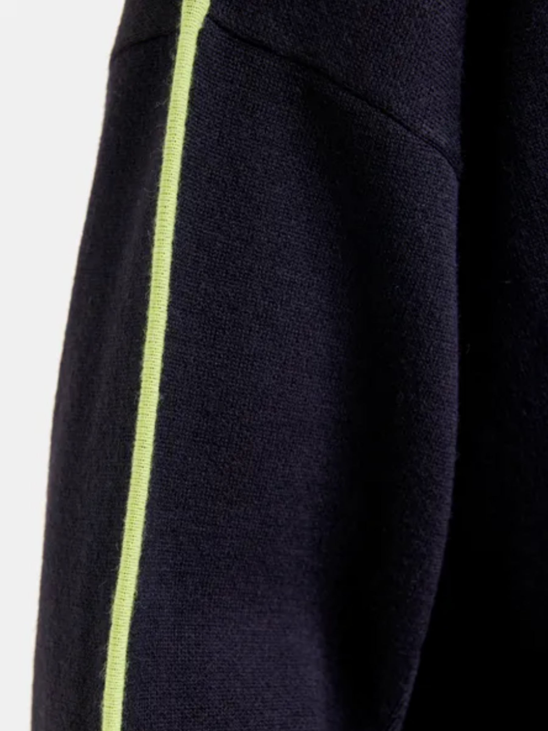 Iruby Knitted Sweater with Fitted Waist - Navy/Green