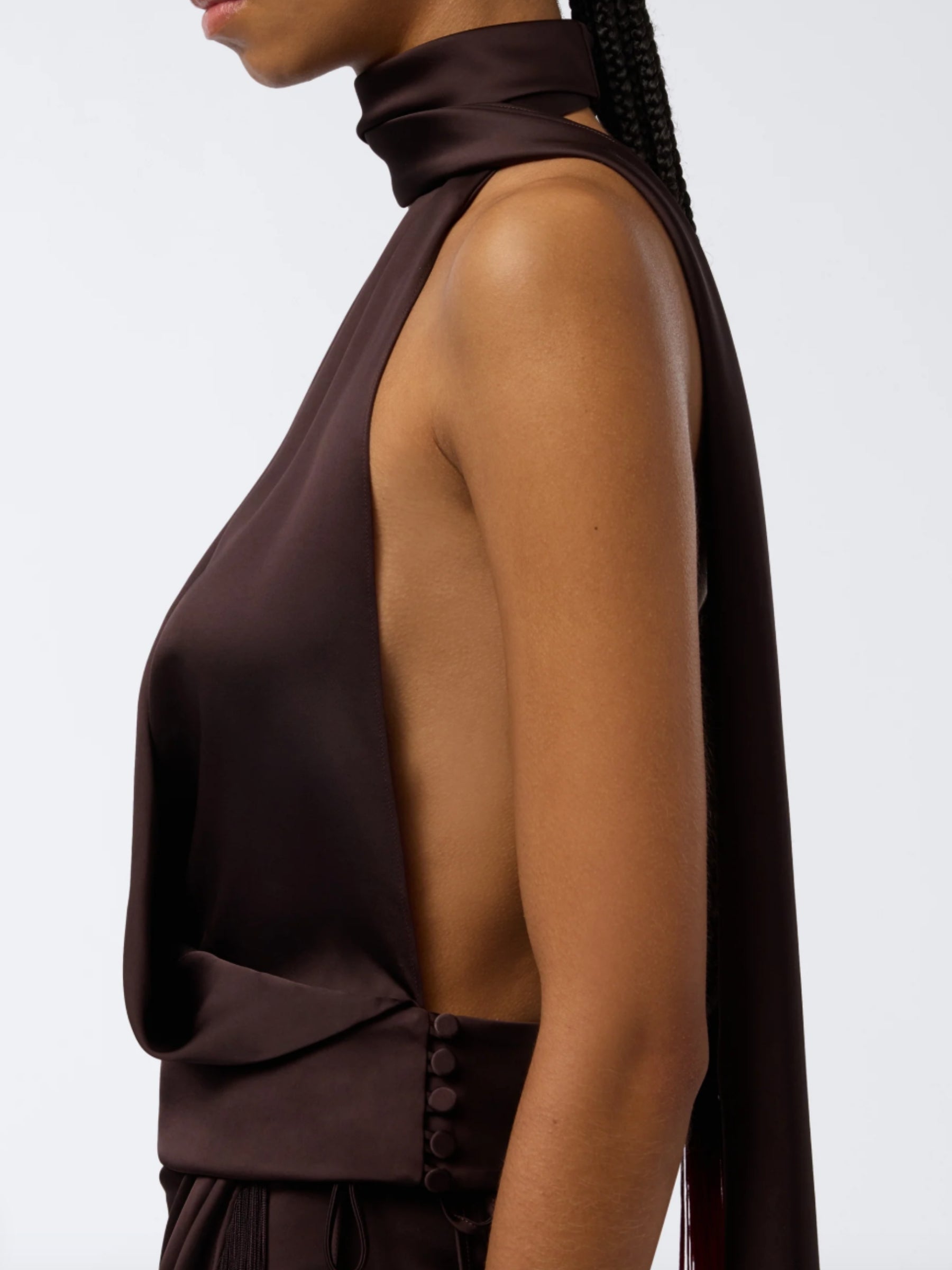 Willow Fringe Top - Dark Brown