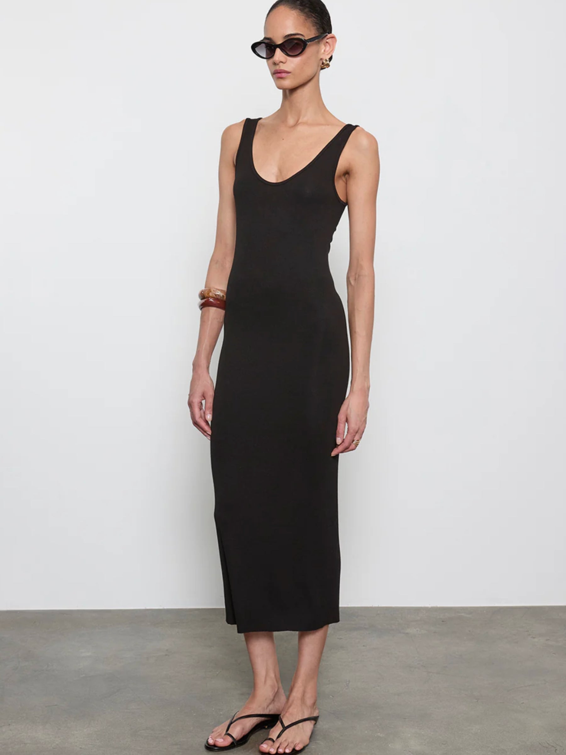 Silk Rib Midi Dress Silk Rib Midi Dress