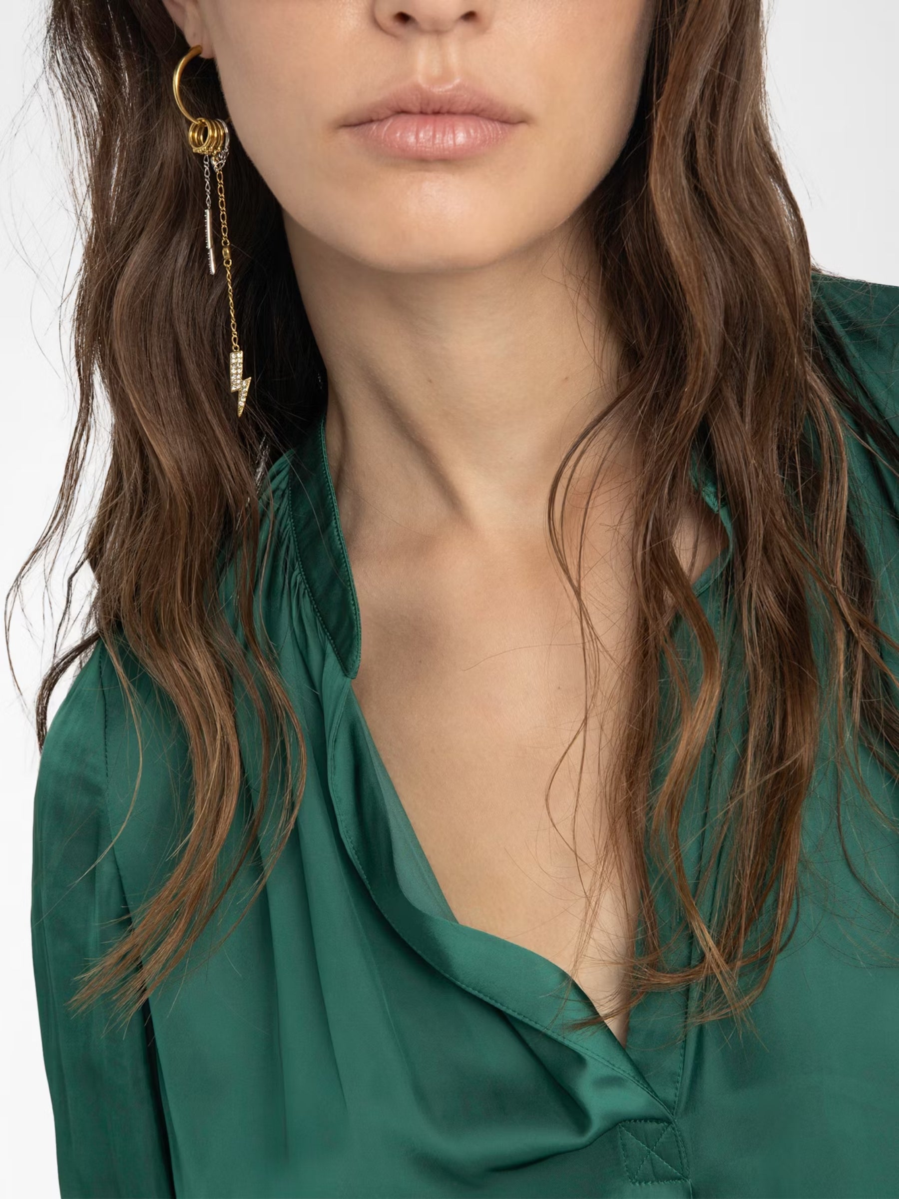 Tink Satin Blouse - Emeraude
