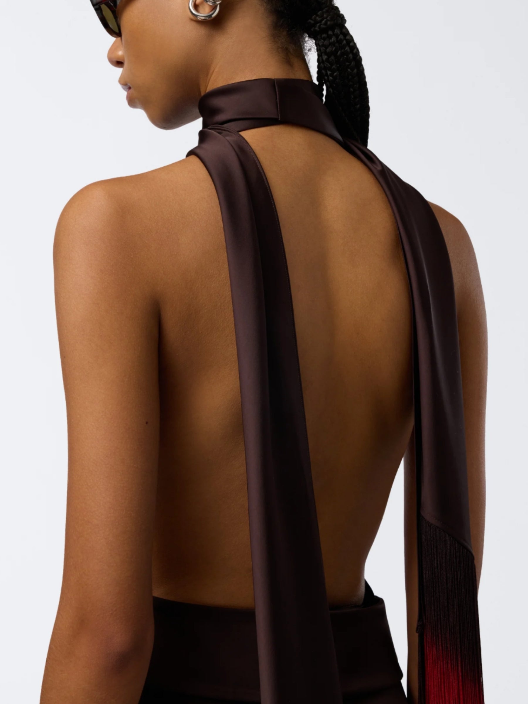 Willow Fringe Top - Dark Brown