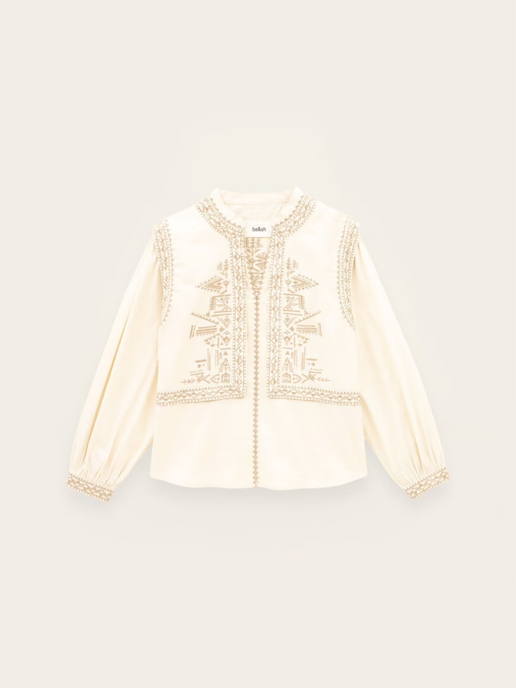 Laura Optical Illusion Blouse - Ecru