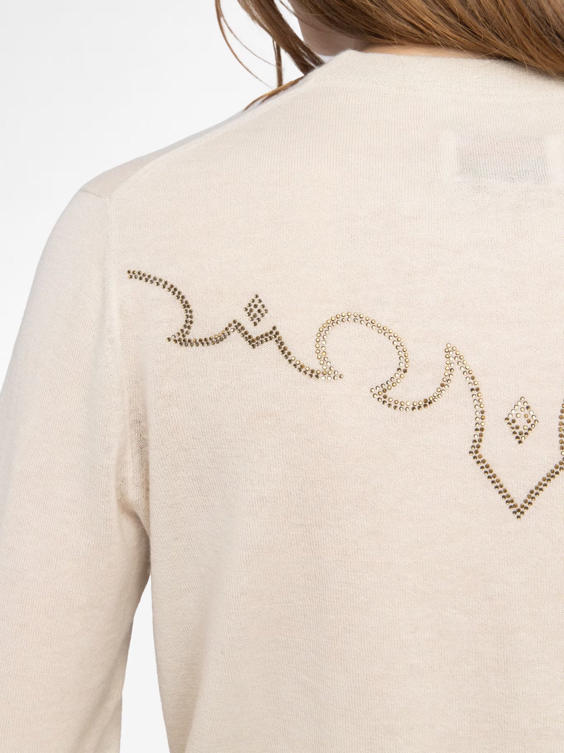 Miss CP West Strass Top - Ecru