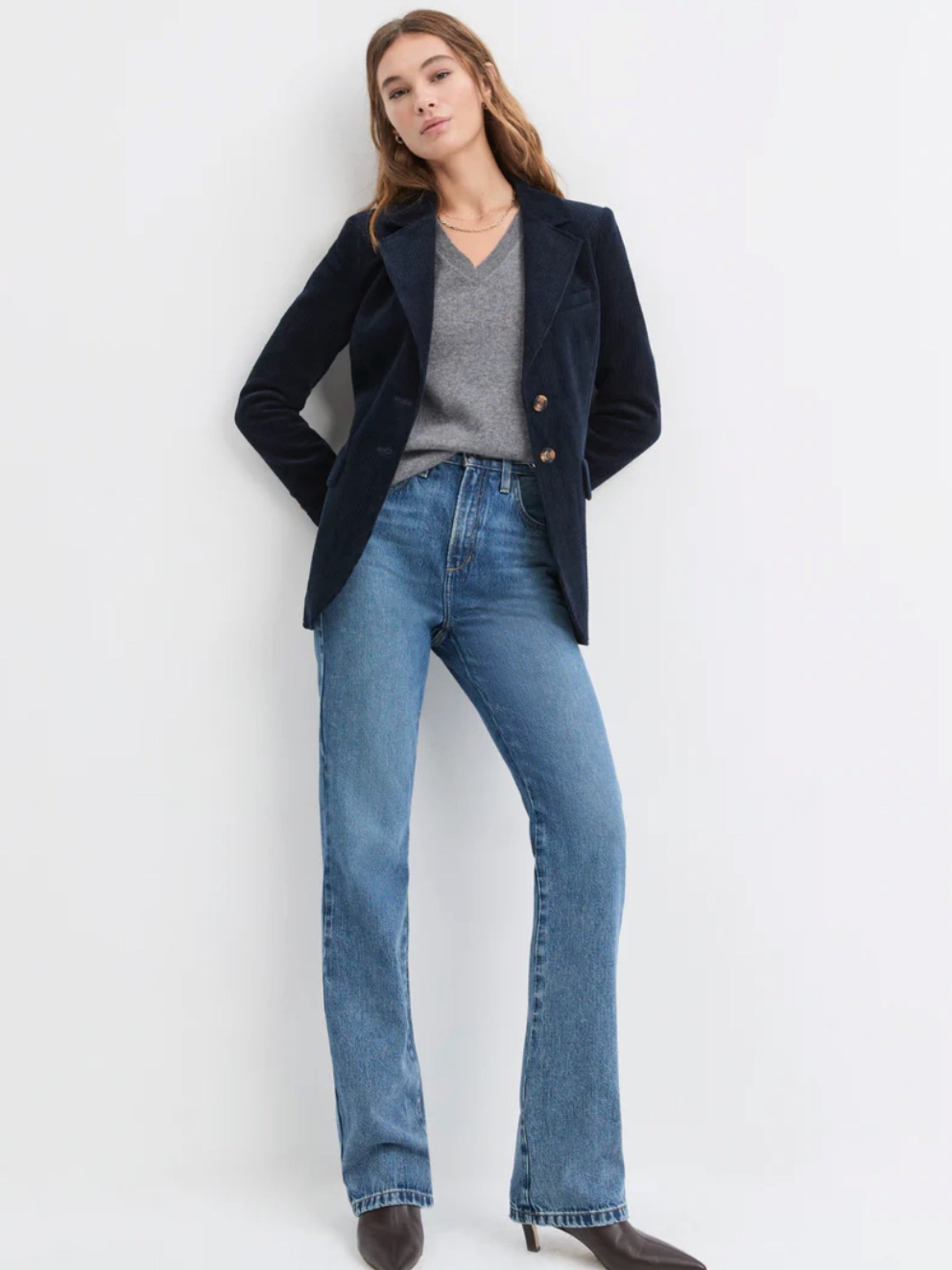 The Cord City Blazer - Navy