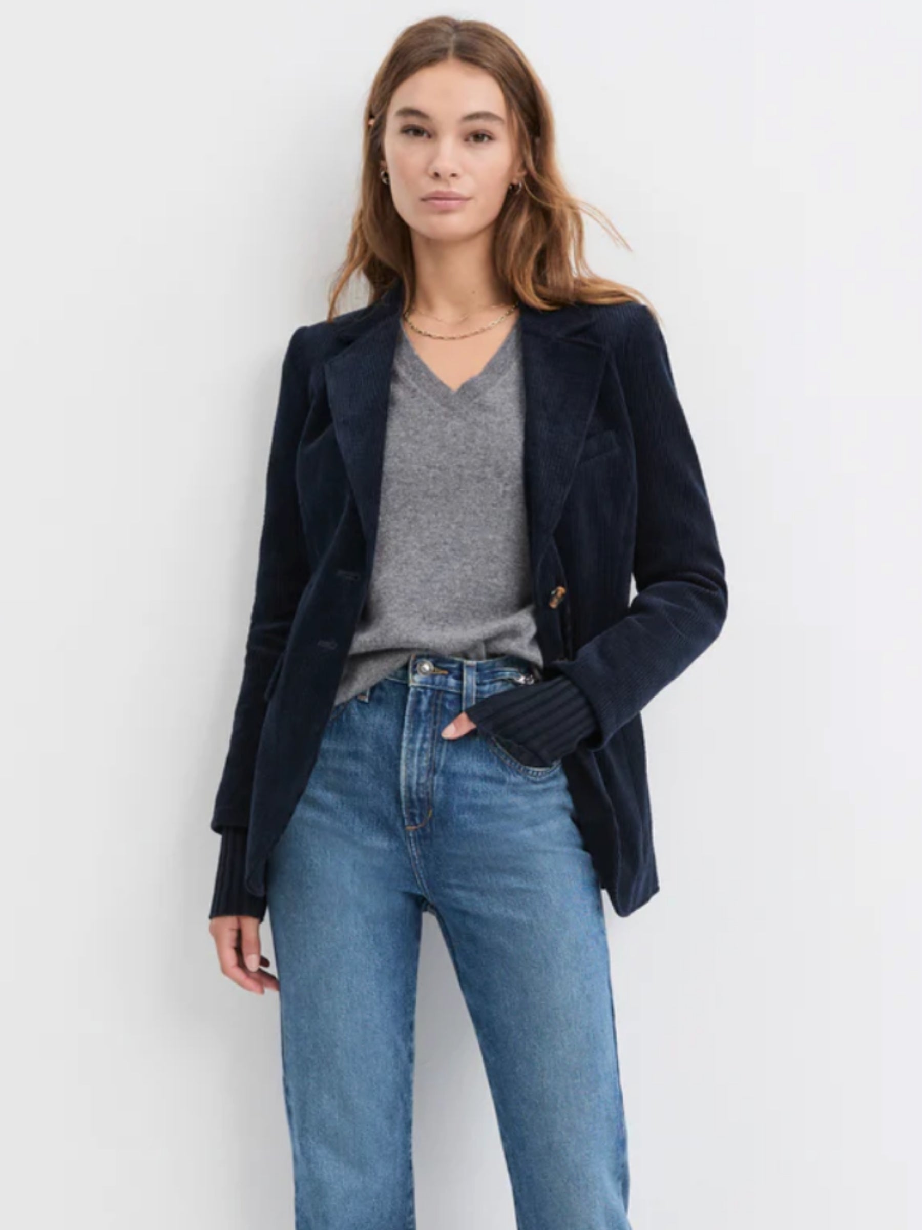 The Cord City Blazer - Navy