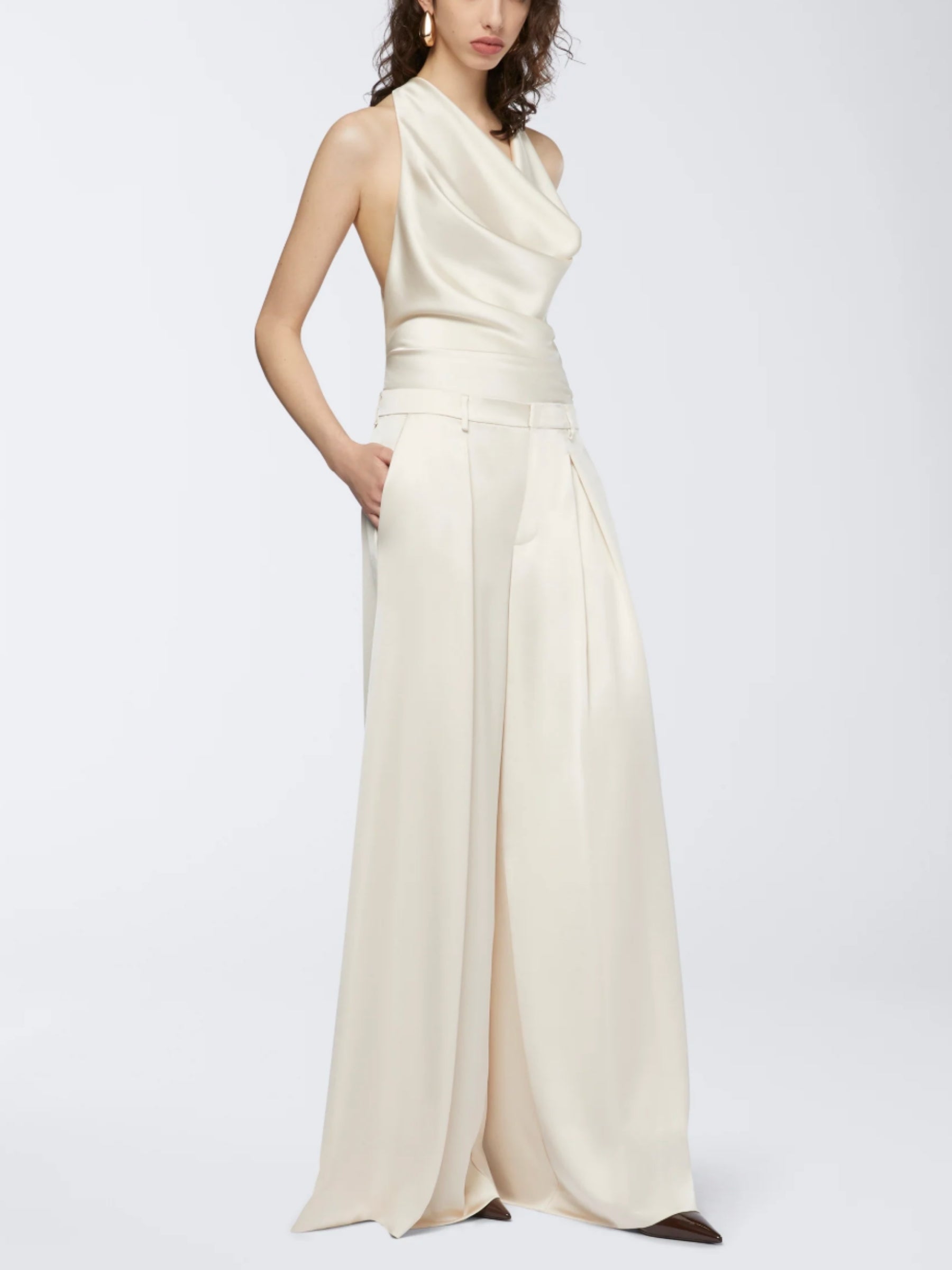 Tara Oversize Trouser - Off White