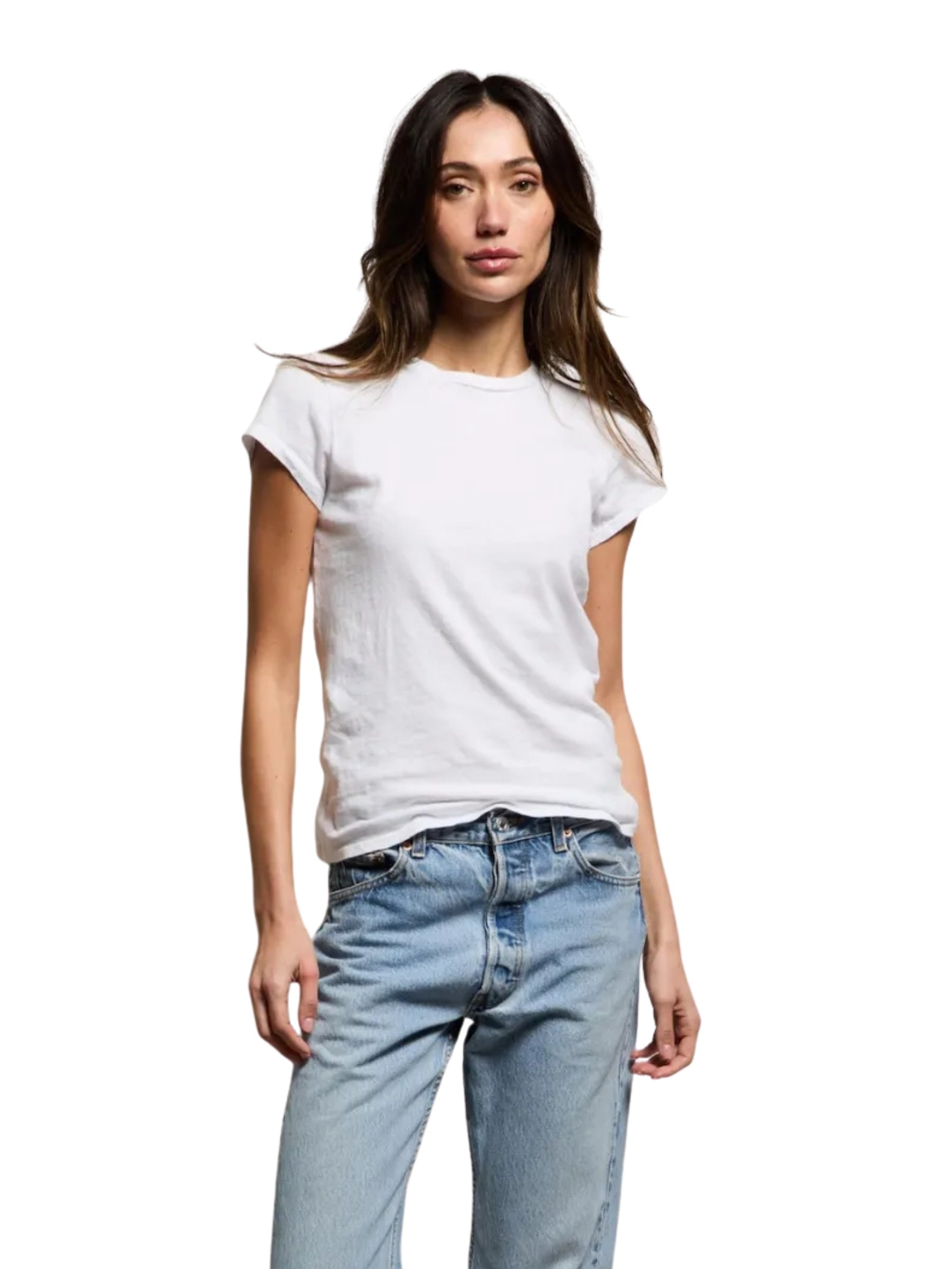 Sheryl Cotton Baby Tee - White