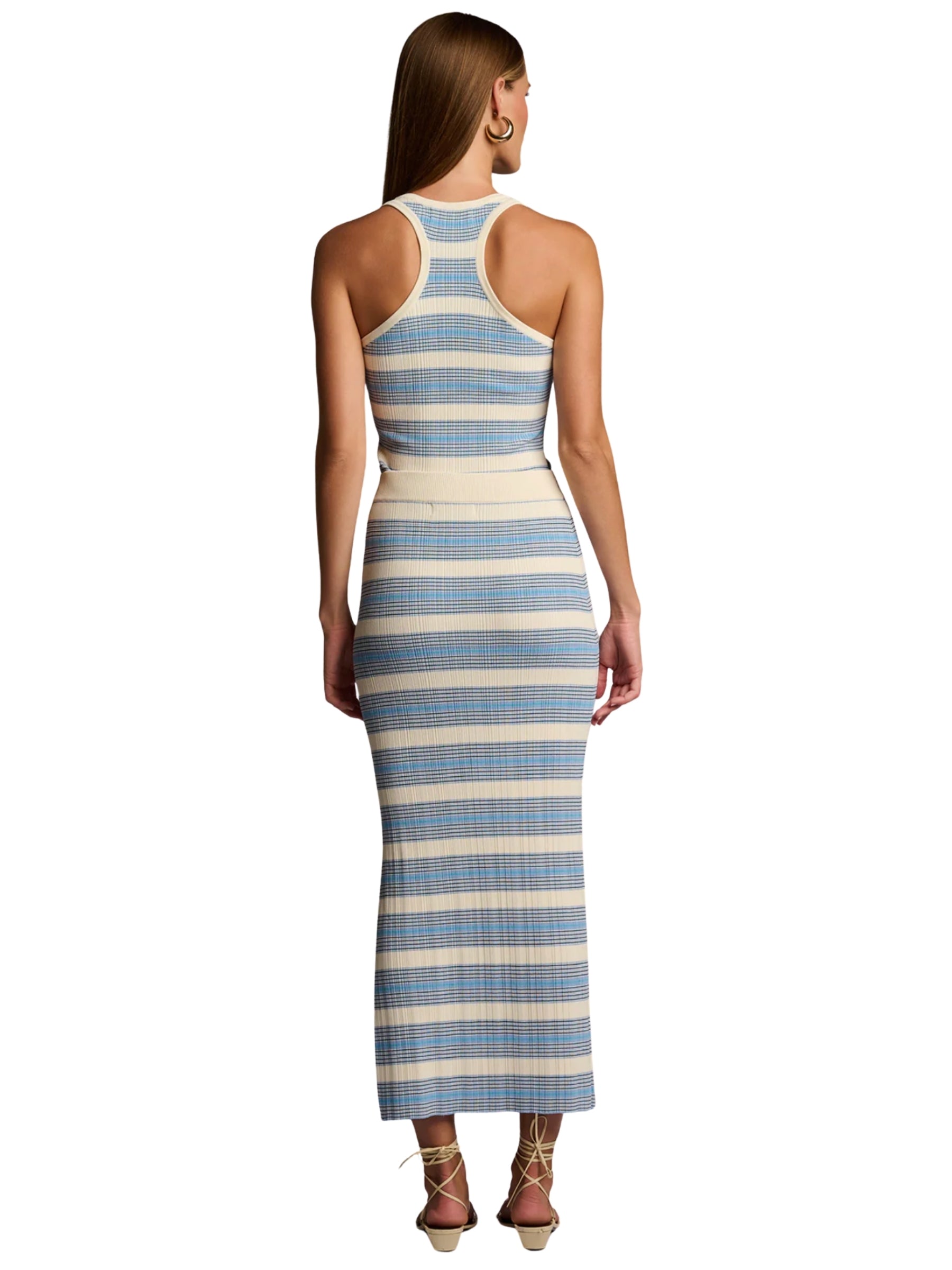Peony Skirt - Blue Stripe by Hevron — view 4