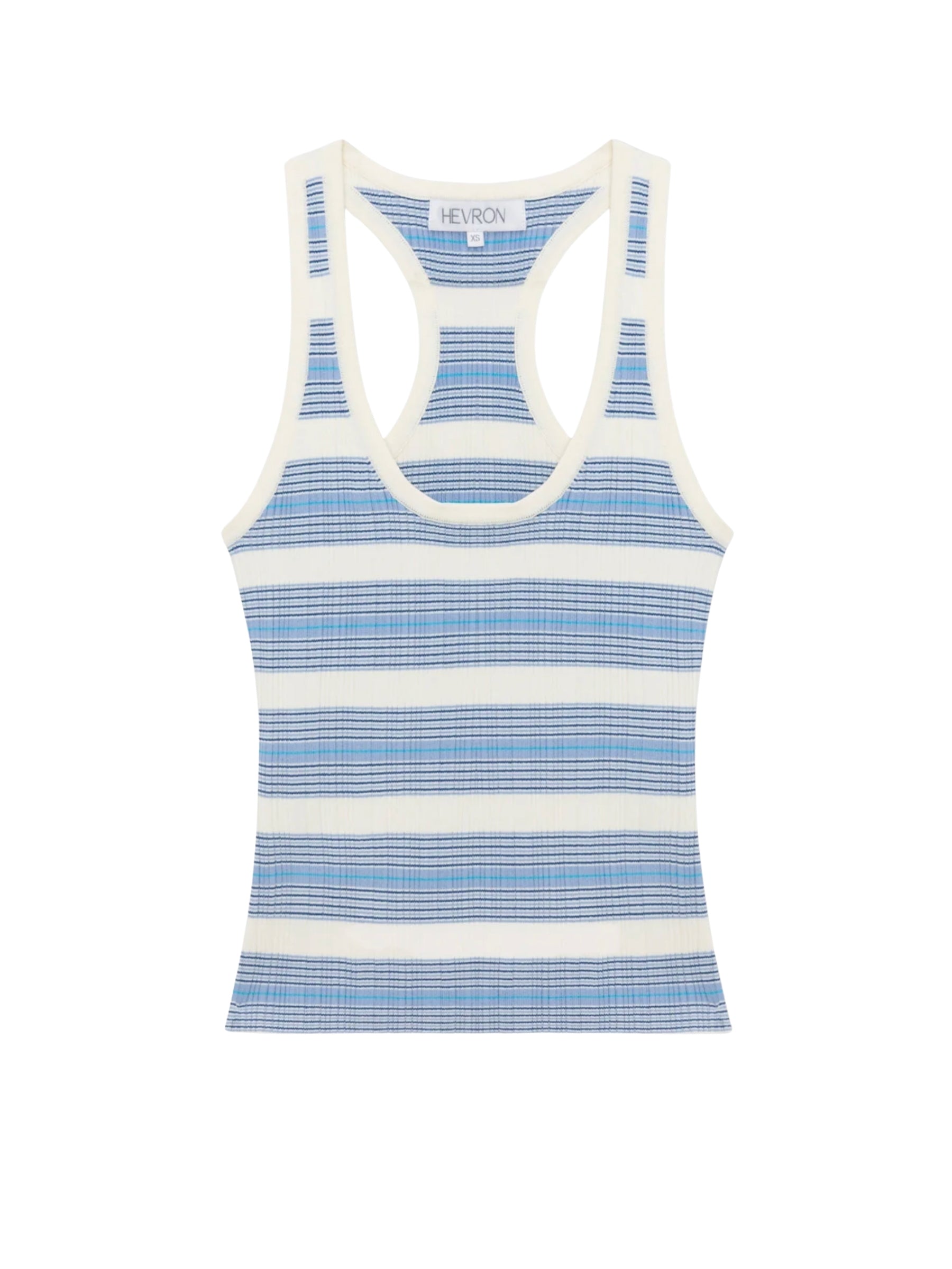 Violet Tank - Blue Stripe by Hevron — view 5