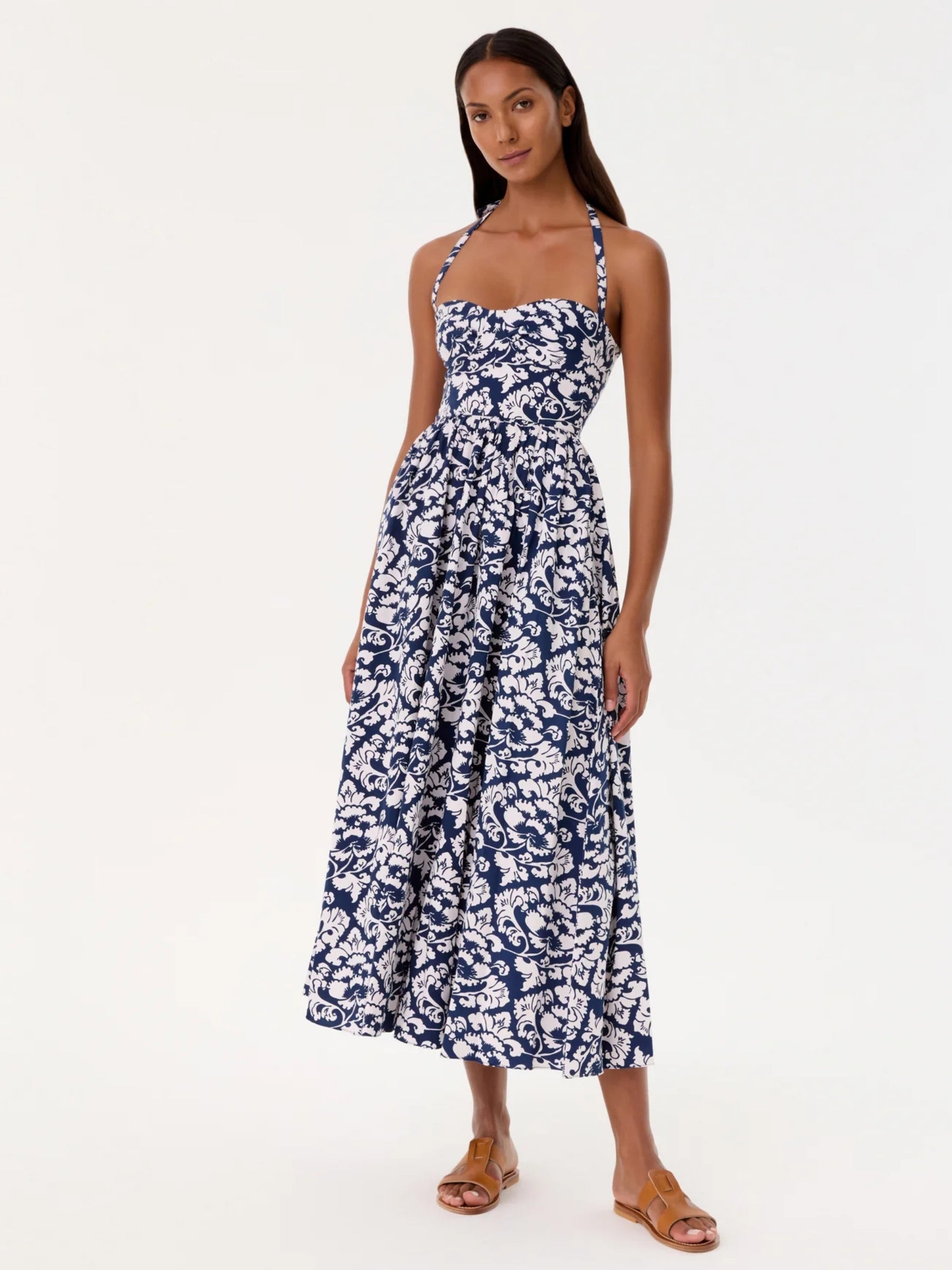 Johanna Dress - Lotus Flower Print