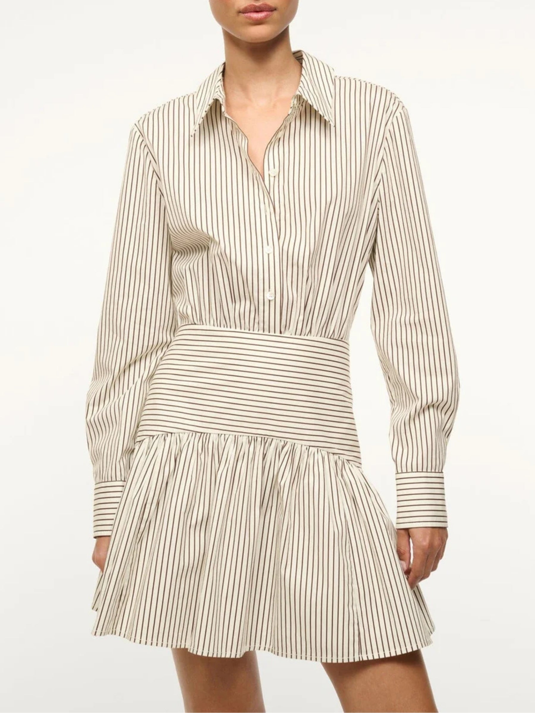 Rocco Mini Dress - Ivory/Dark Oak