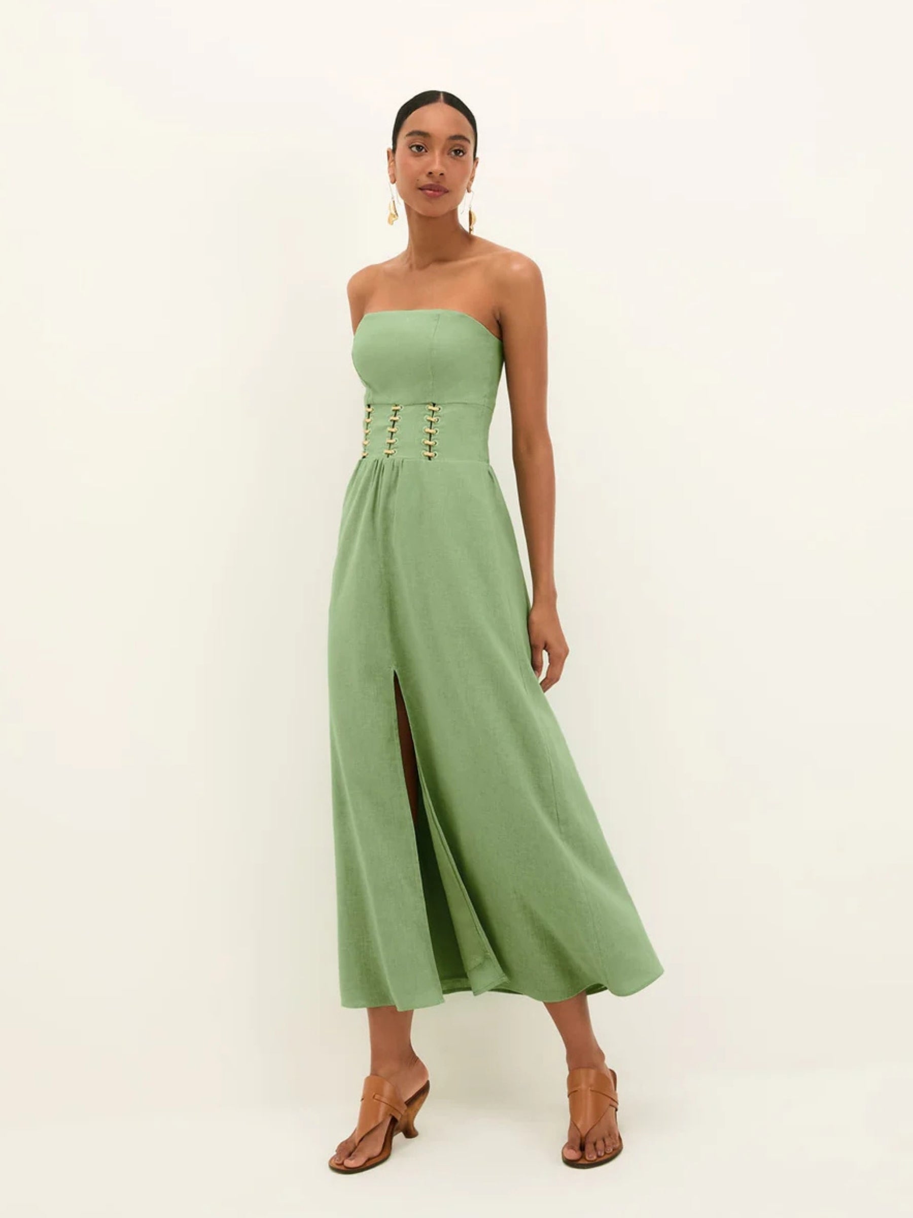 Solid Greta Midi Dress - Paradiso