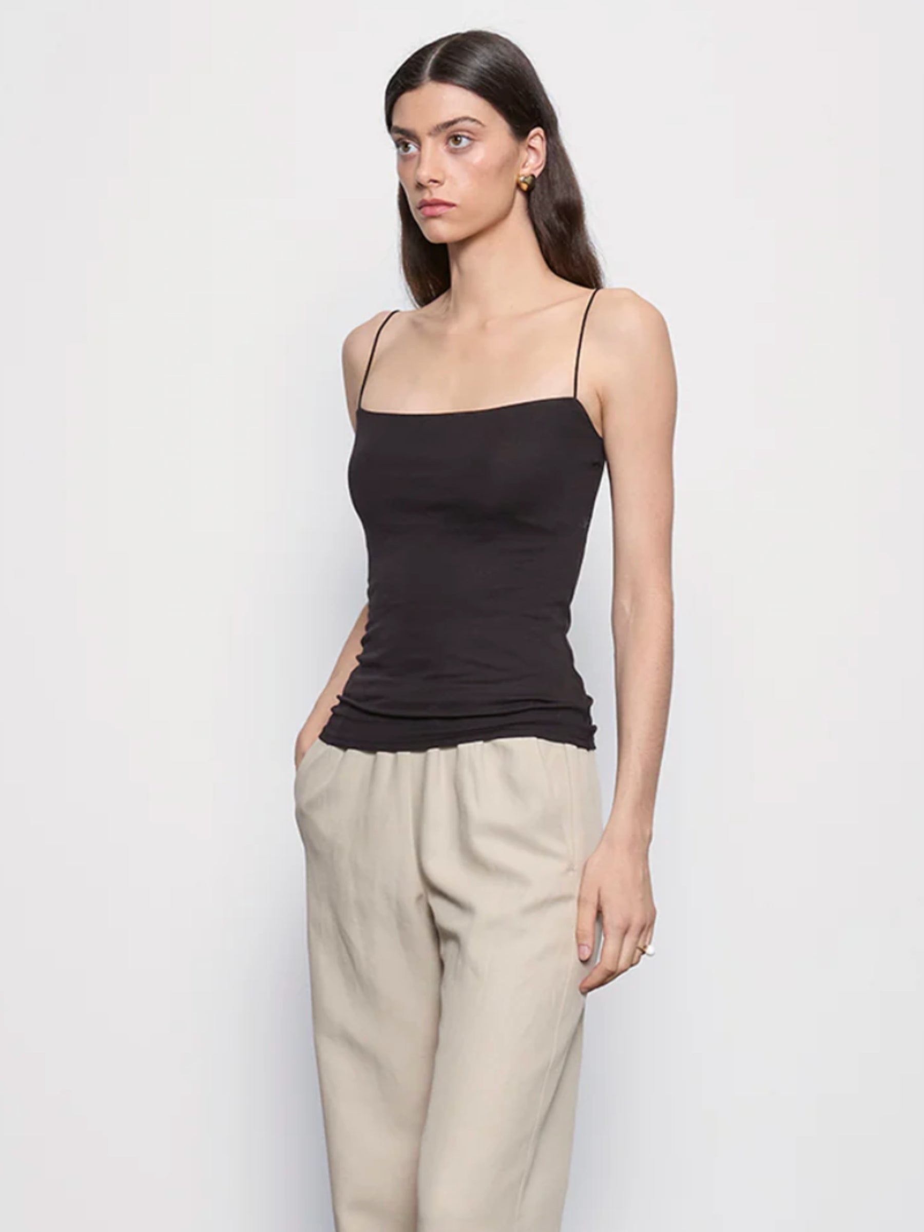 Essential Strappy Tank - Black