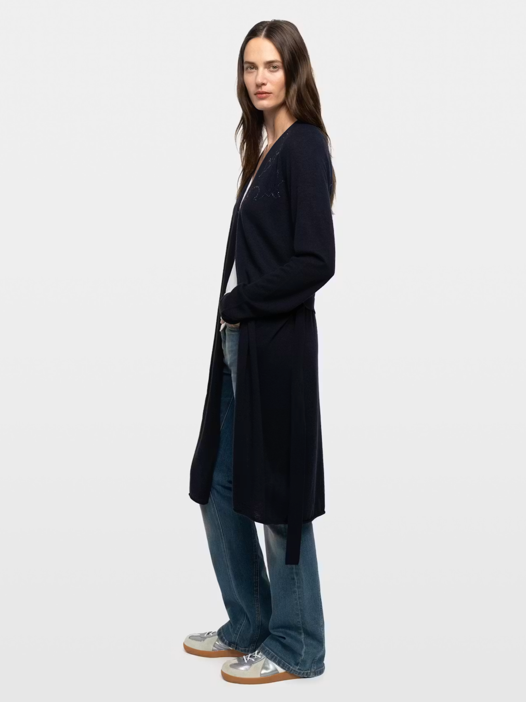 Daffyz Cashmere Cardigan - Encre