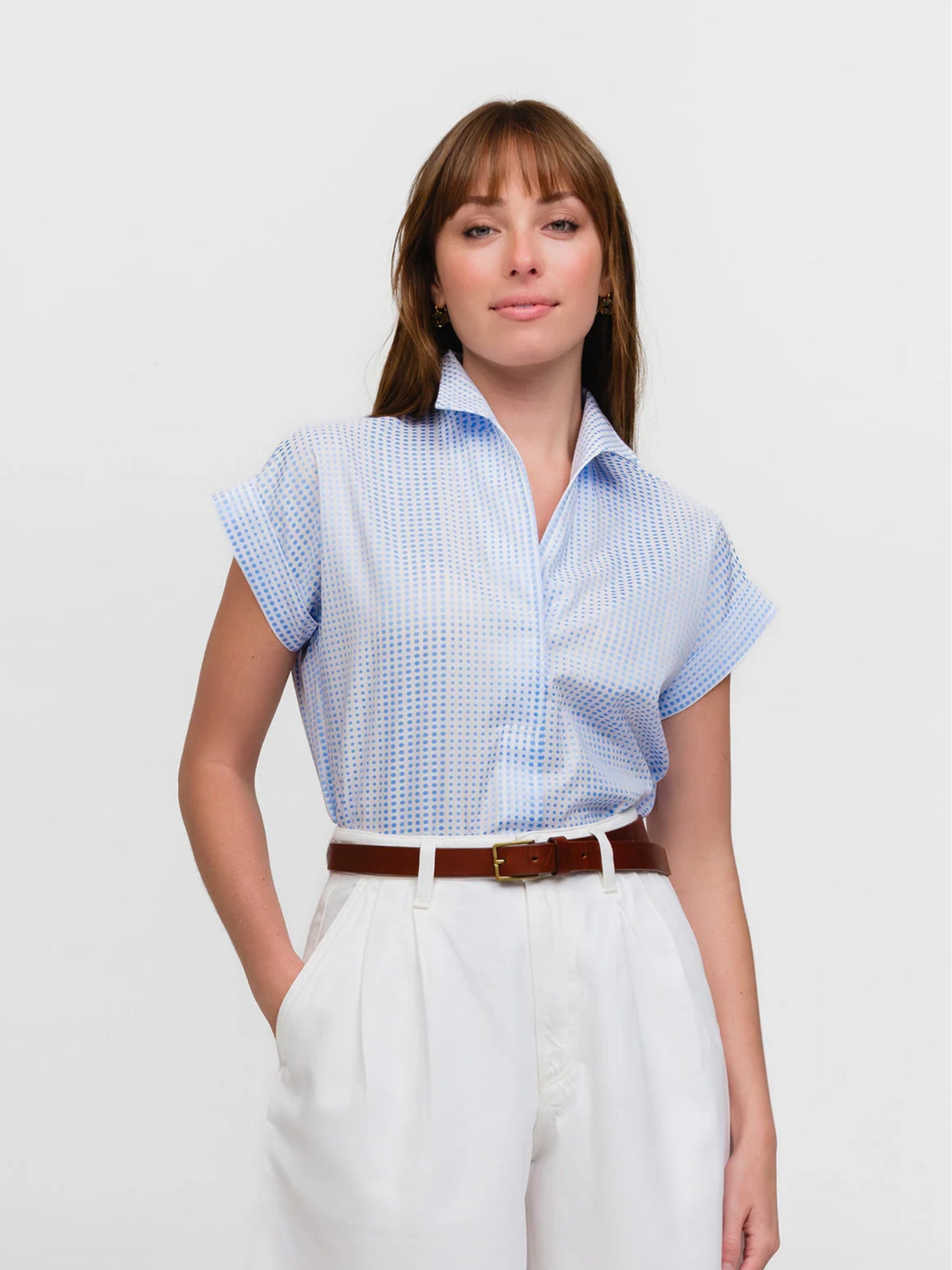 Cap Sleeve Blouse - Amalfi Coast