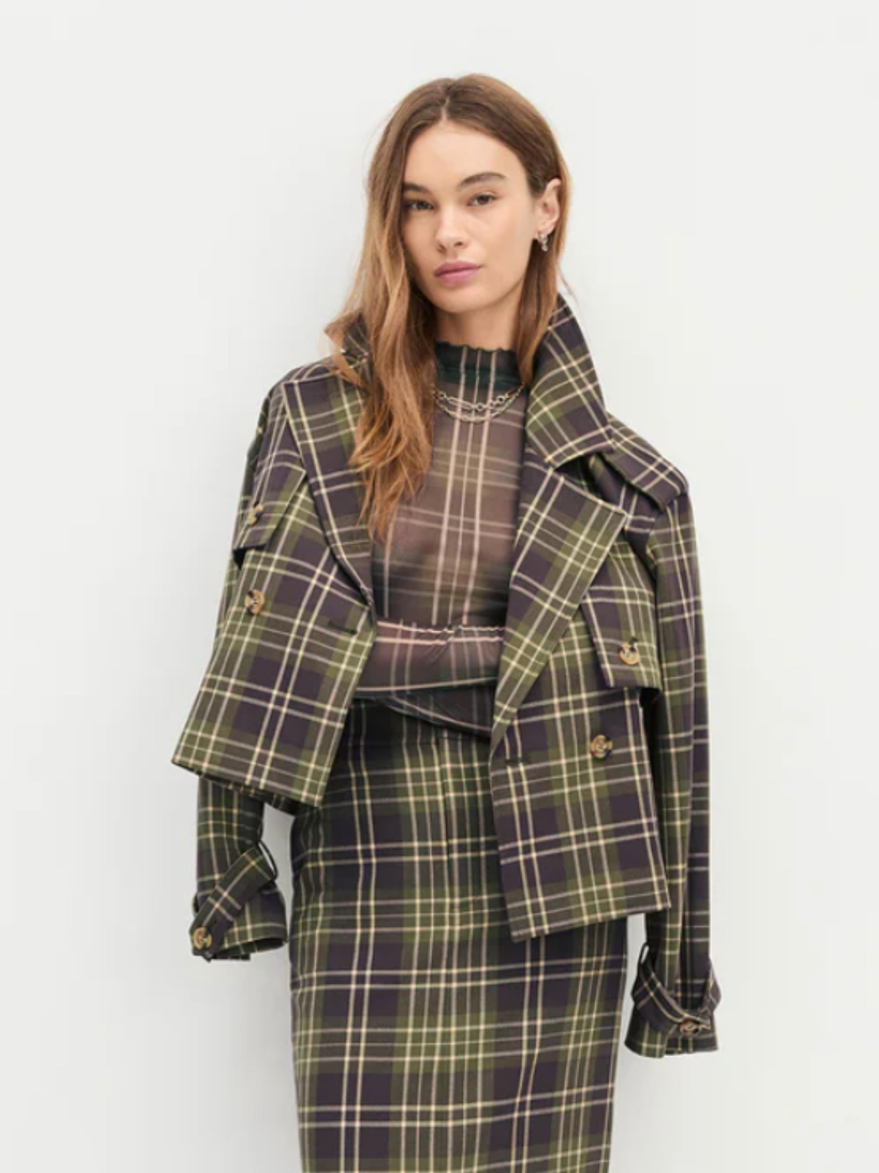 The Cropped Charles Trench - Countryside Plaid