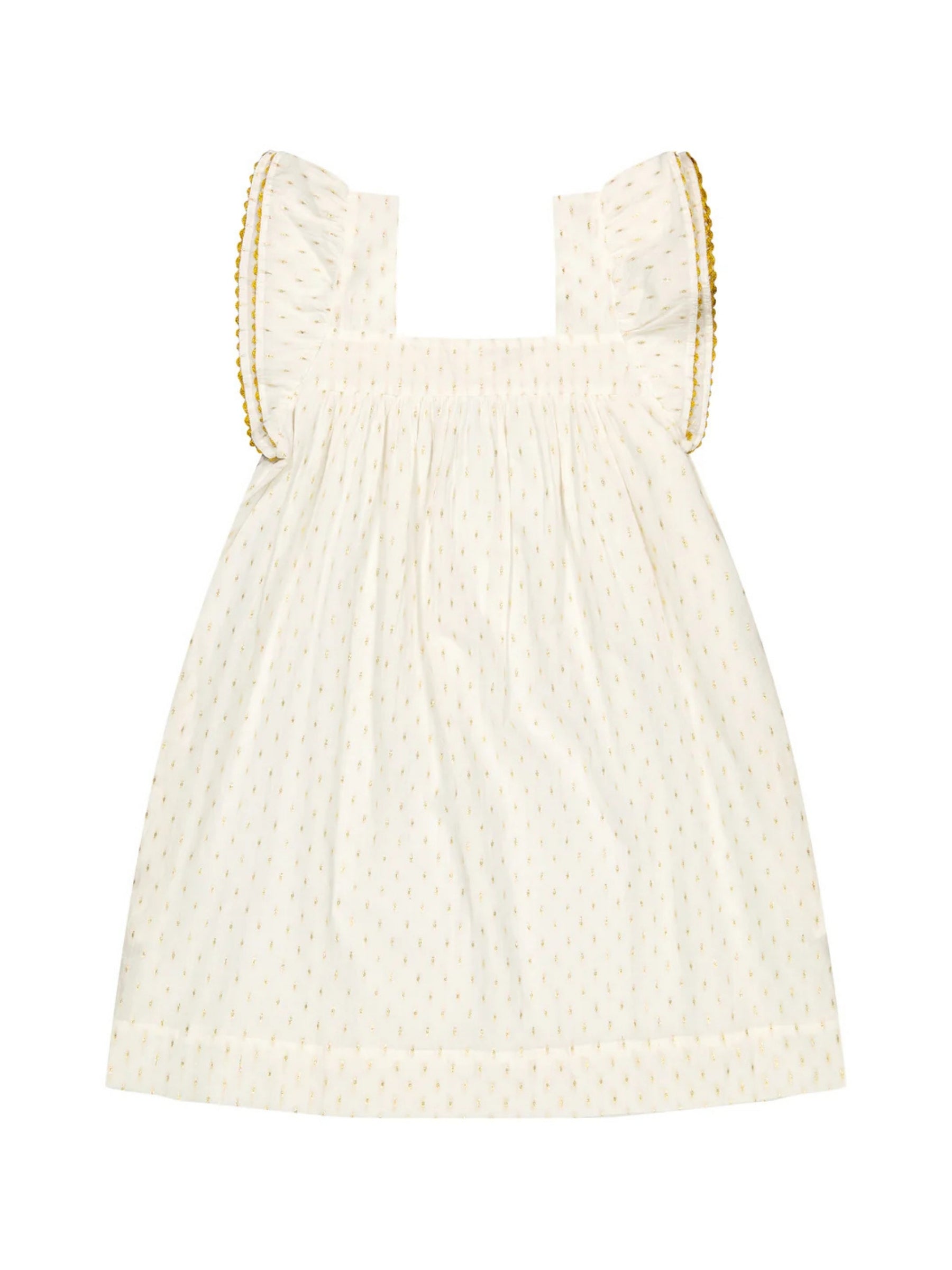 Mini Sandrine Dress - Gold Dobby
