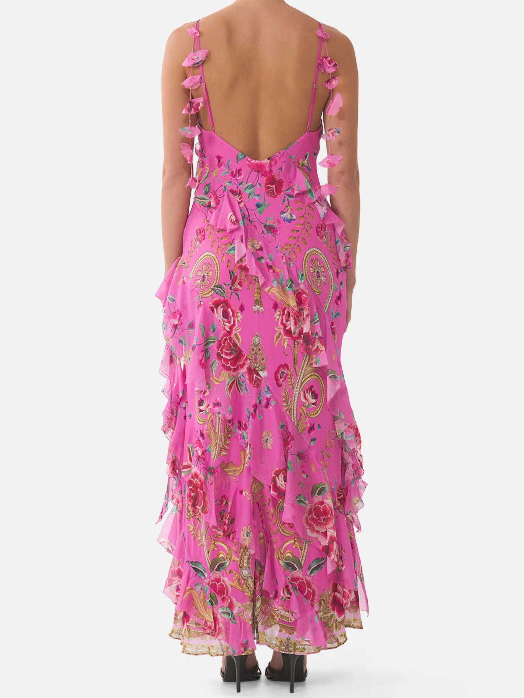 Asymmetrical Slip Dress - Matadora Flora