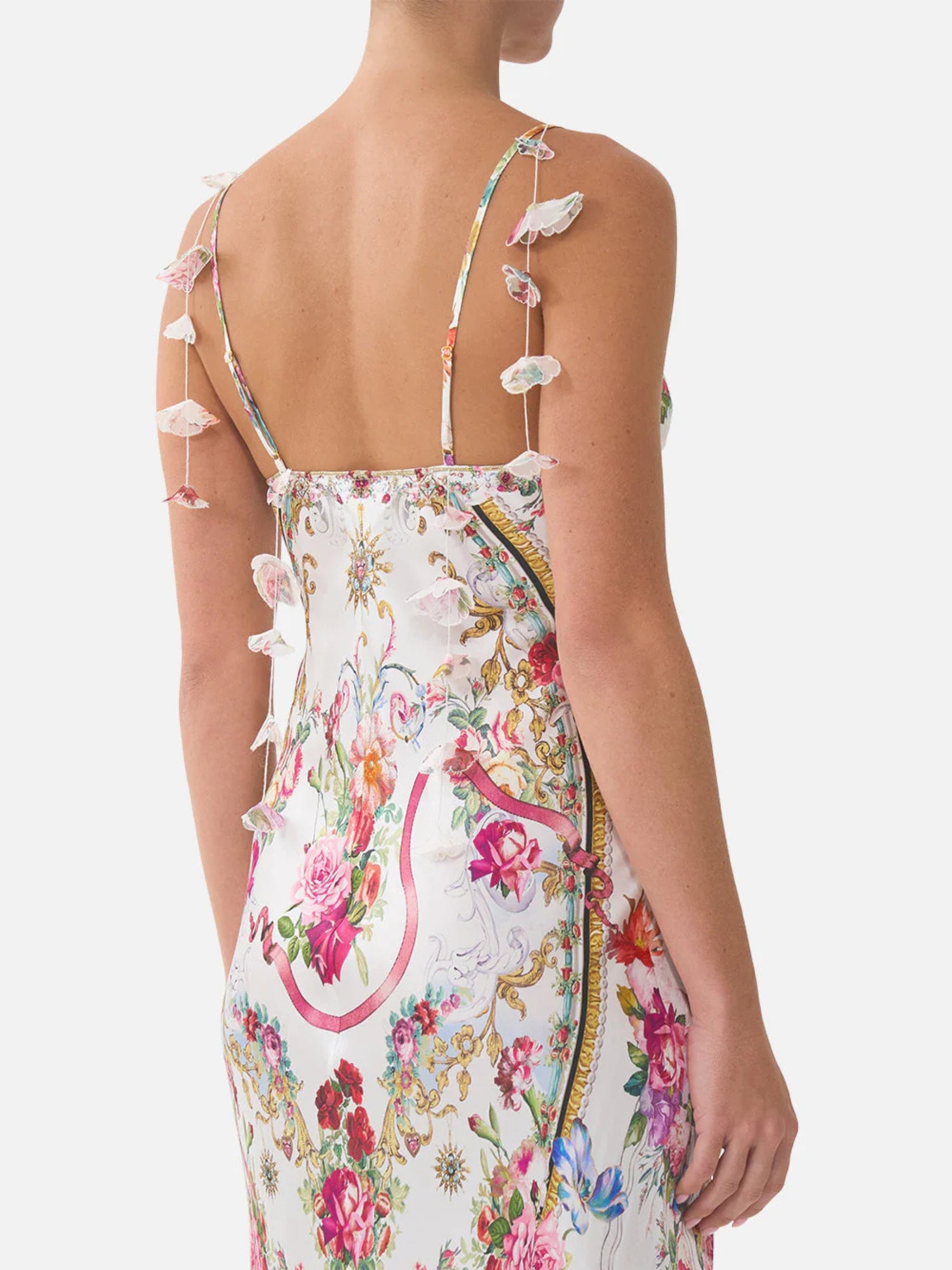 V Neck Slip Dress w/Flounce Hem - Torero Libertine