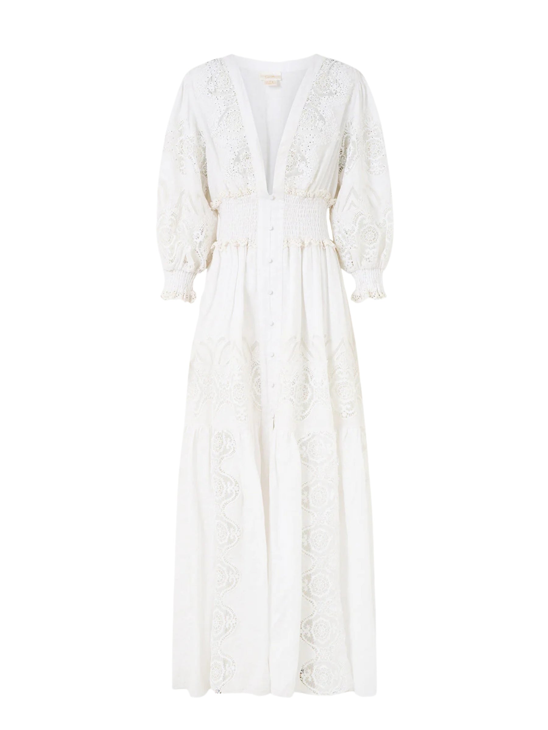 Shirred Waistband Long Dress - All About That lace