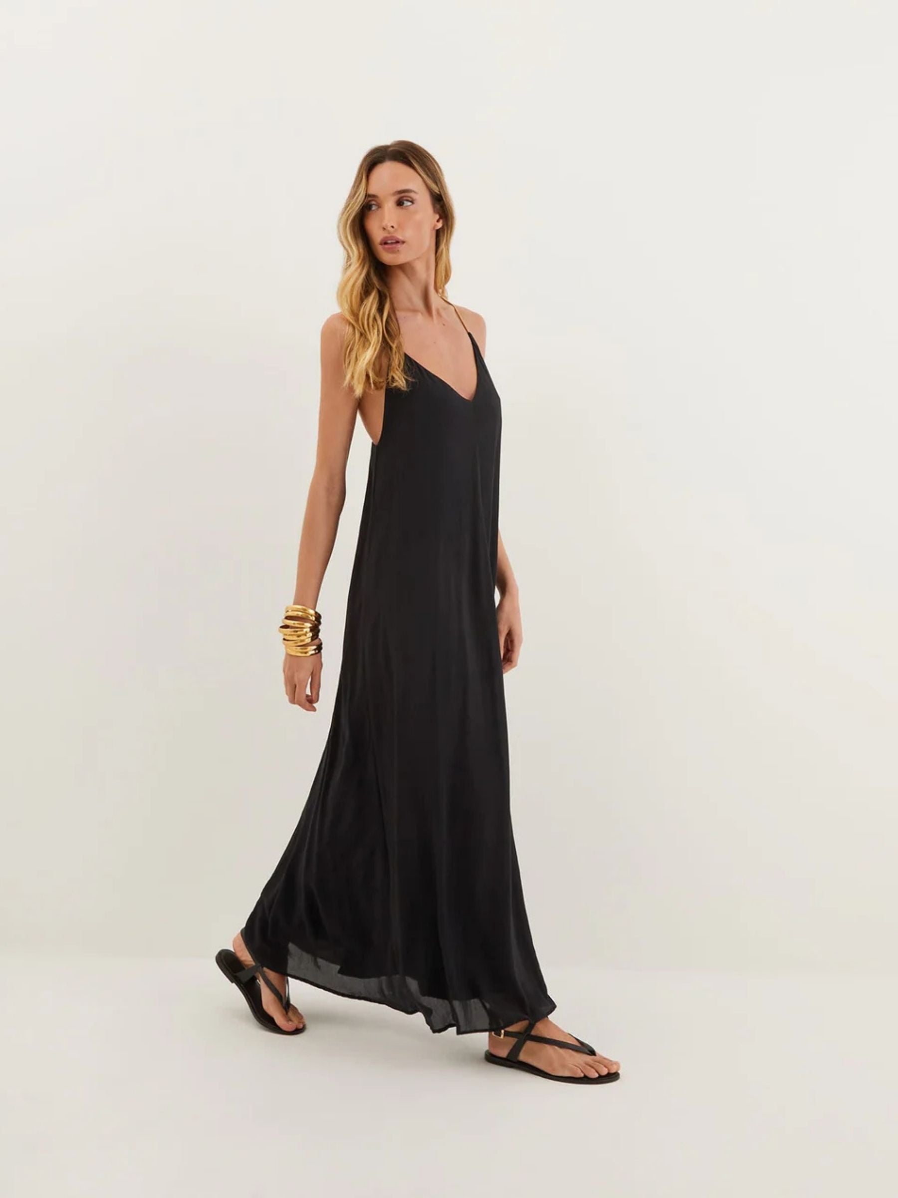 VIX-SOLID-REBECA-LONG-DRESS-BLACK