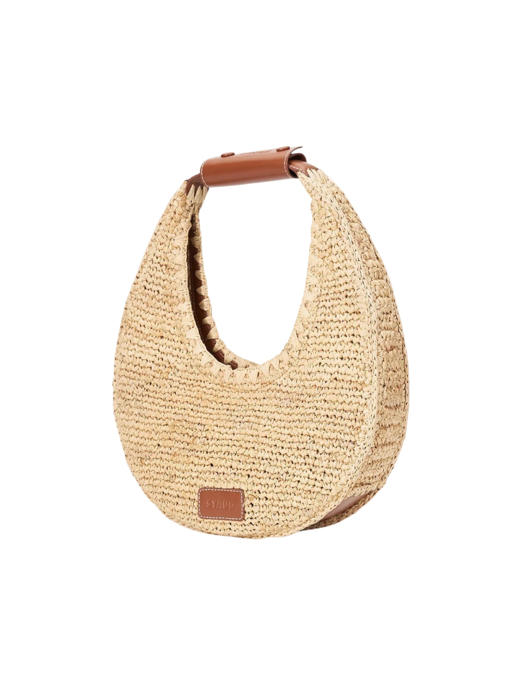 Moon Raffia Tote Bag - Natural