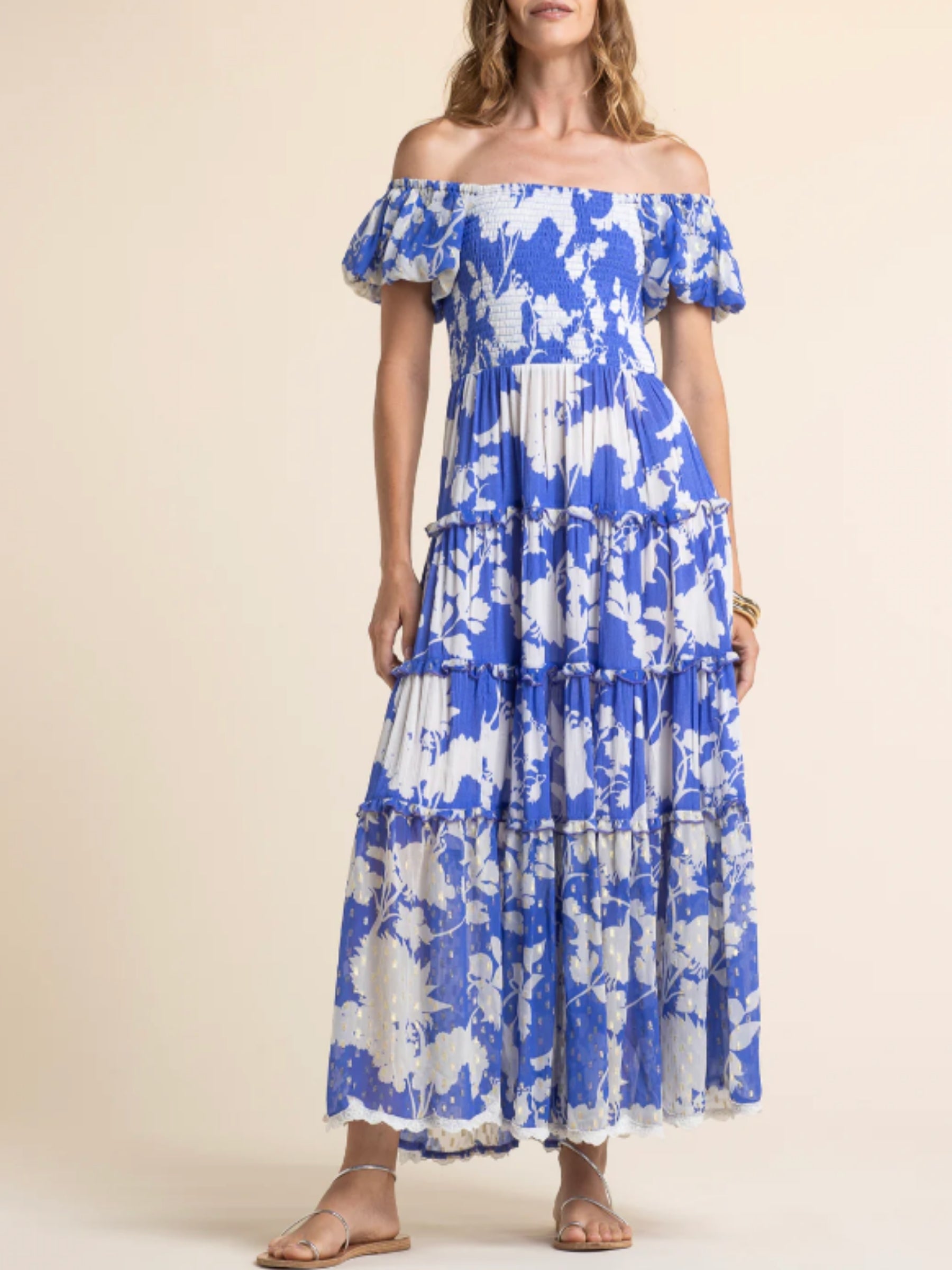 Lola Flower Dress - Blue
