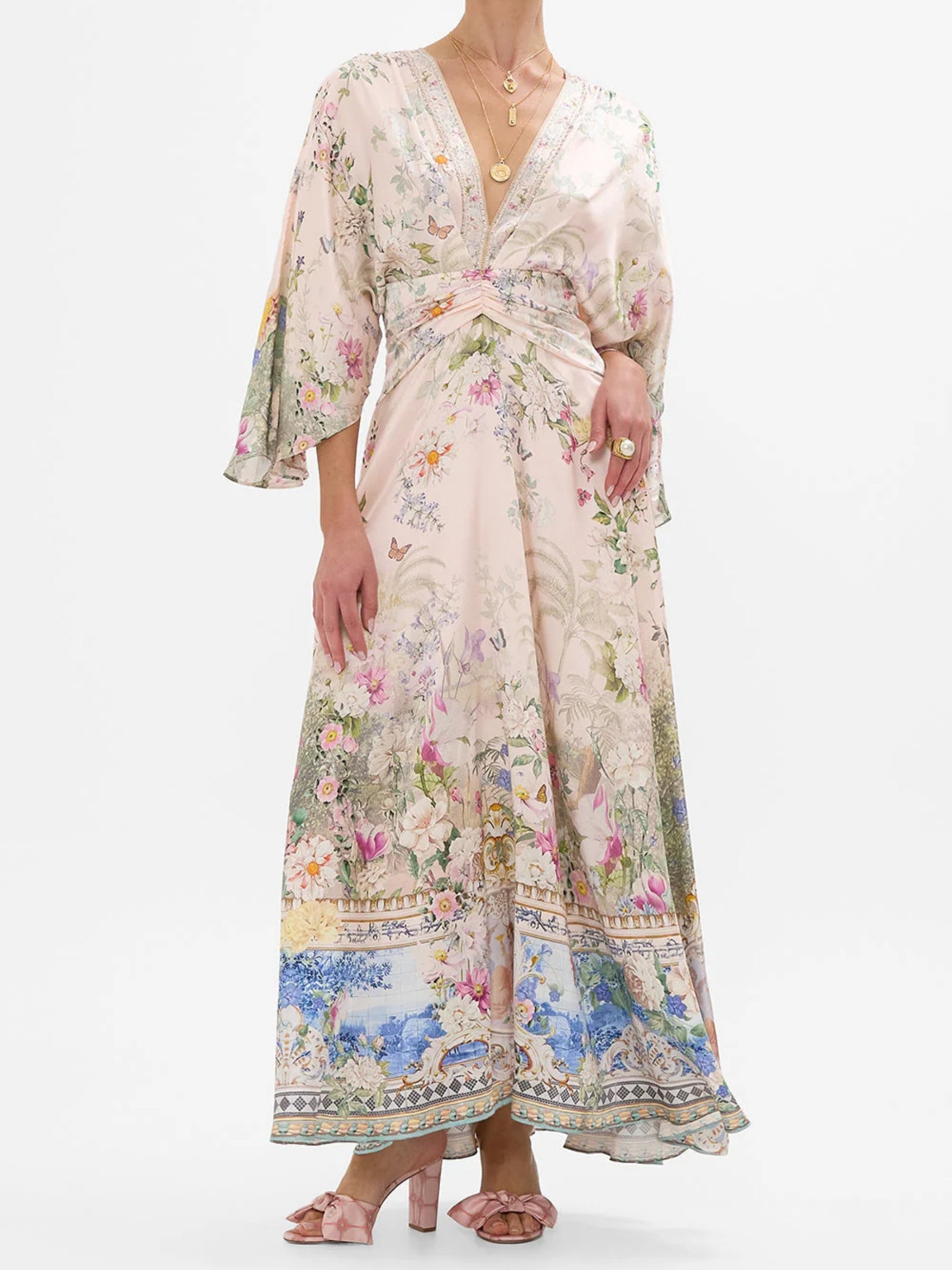 Camilla-Petal -Sleeve -Long -Dress - -Palacio -Playground