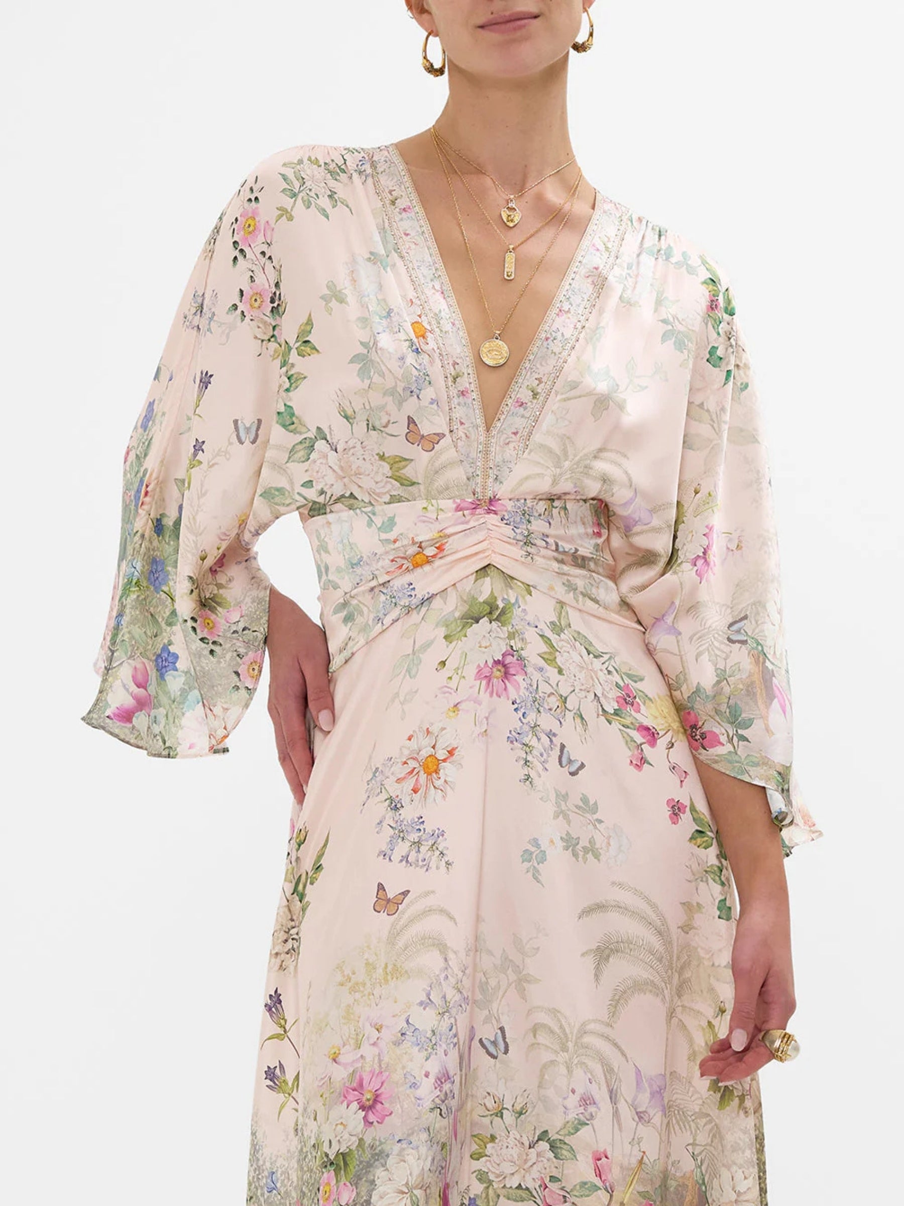 Camilla-Petal -Sleeve -Long -Dress - -Palacio -Playground