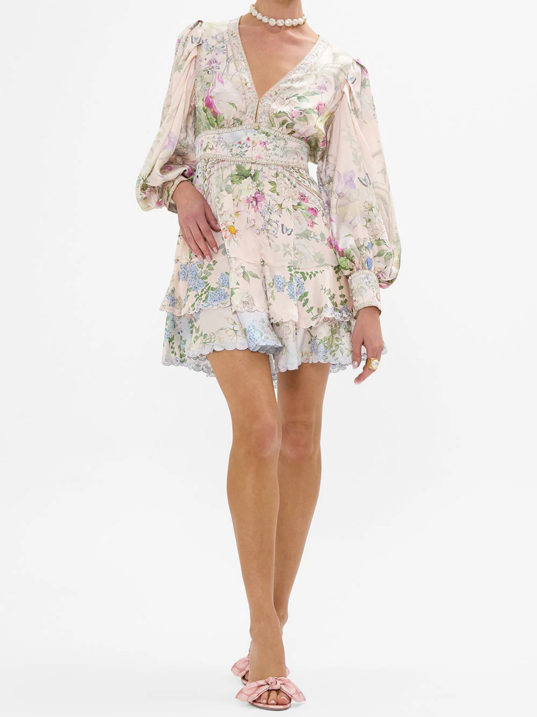 Camilla-Button- Front -Frill -Dress - -Palacio -Playground