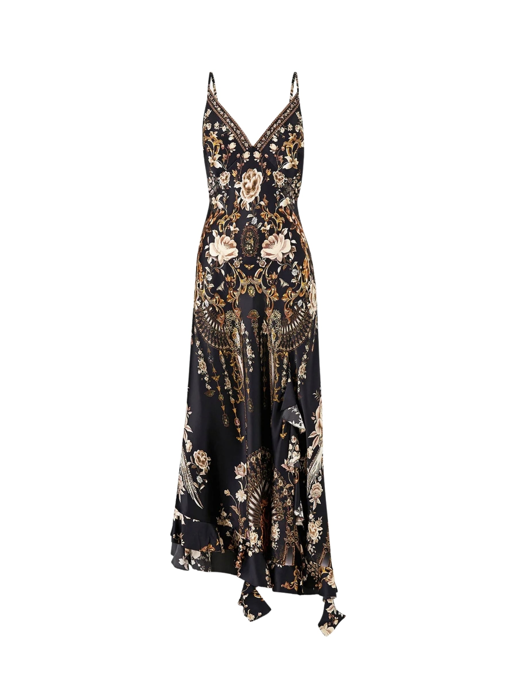 Bias Slip Dress w/ Frill Hem - Flamenco Folklore by Camilla — view 5