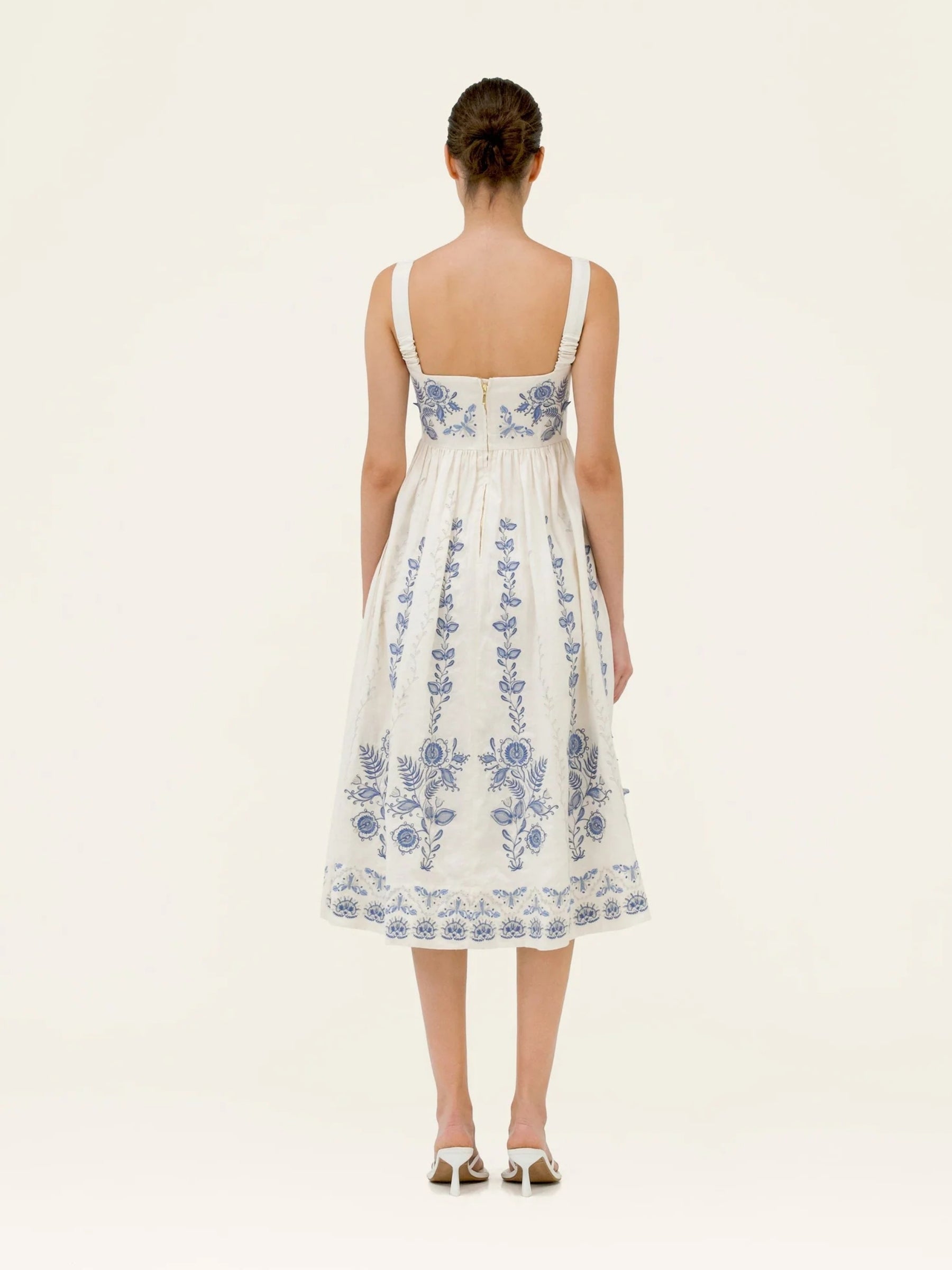 agua-by-agua-bendita-Miramar-Floritura -Midi -Dress - White-/-Blue