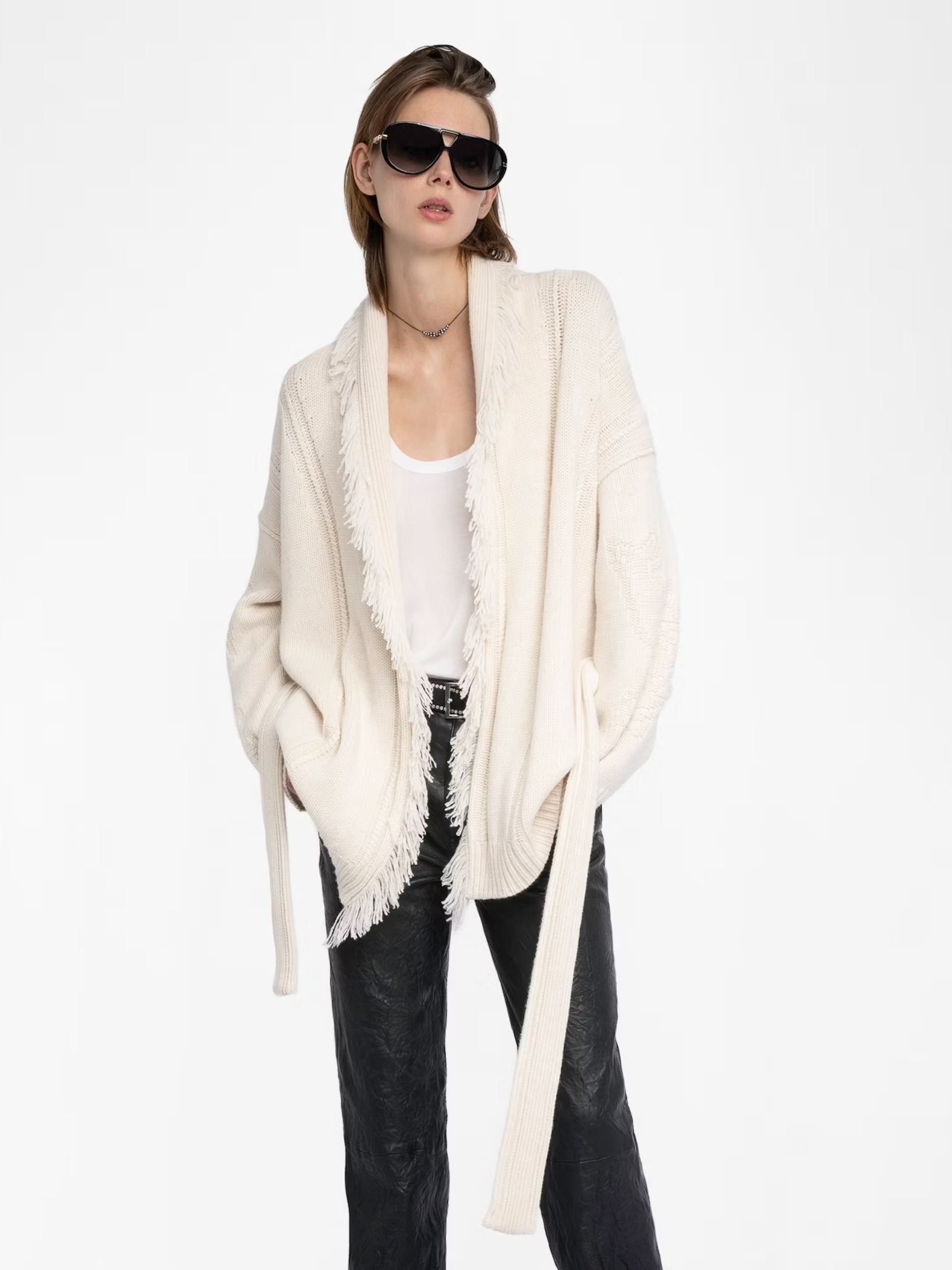 Alpa LC Cable Cardigan - Ecru