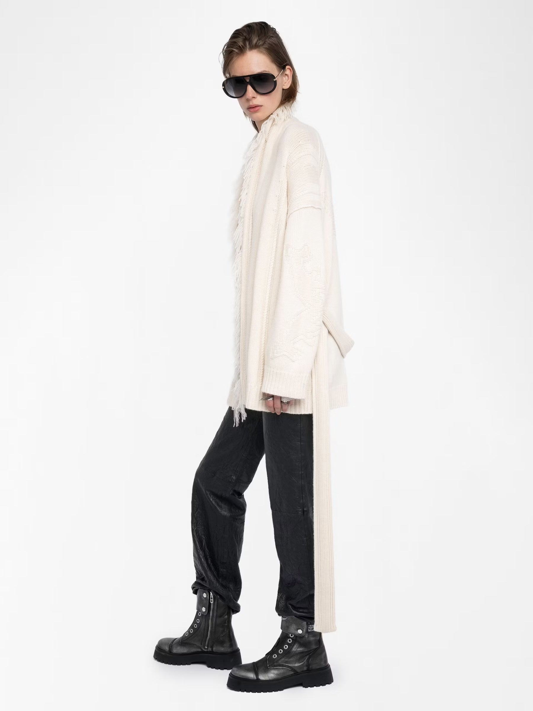 Alpa LC Cable Cardigan - Ecru