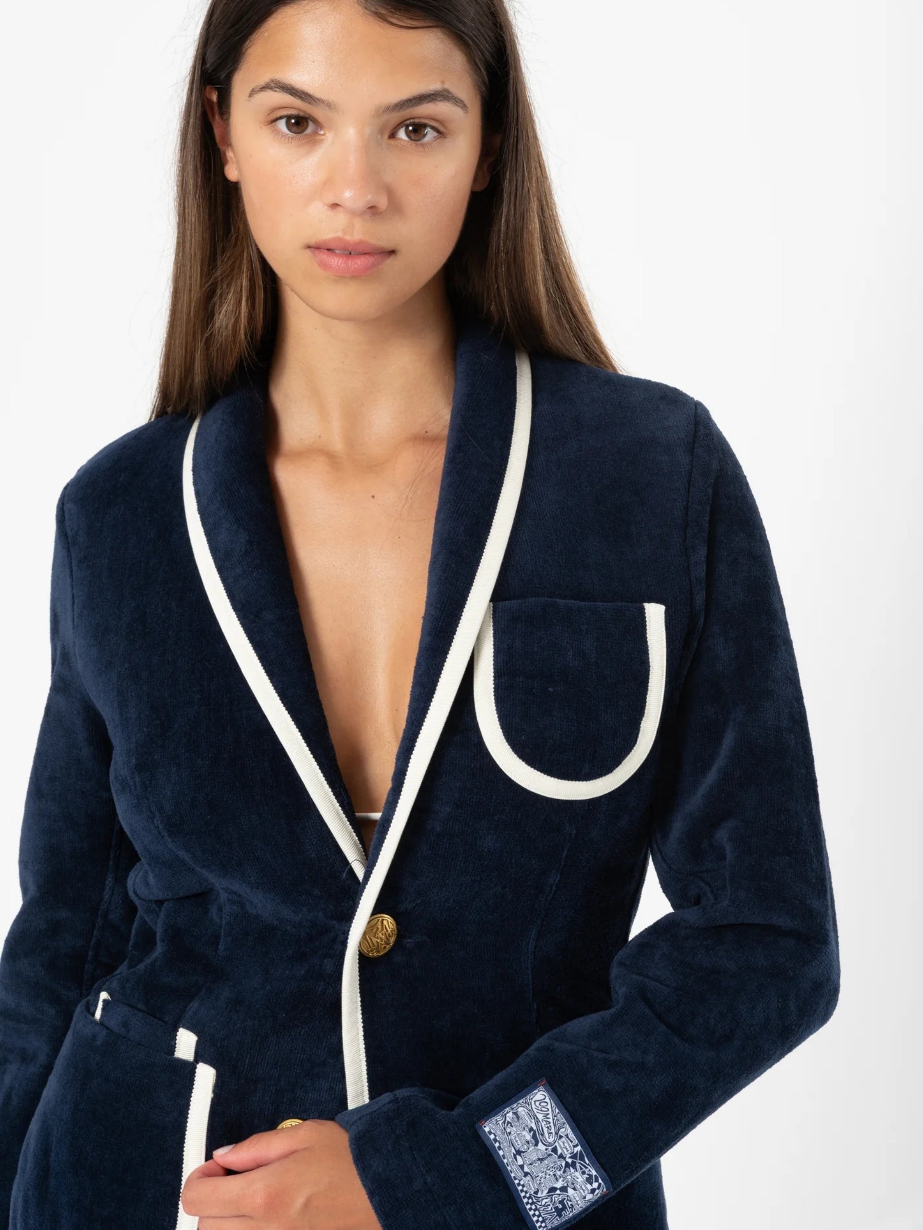 The Anjuna Jacket - Navy/White