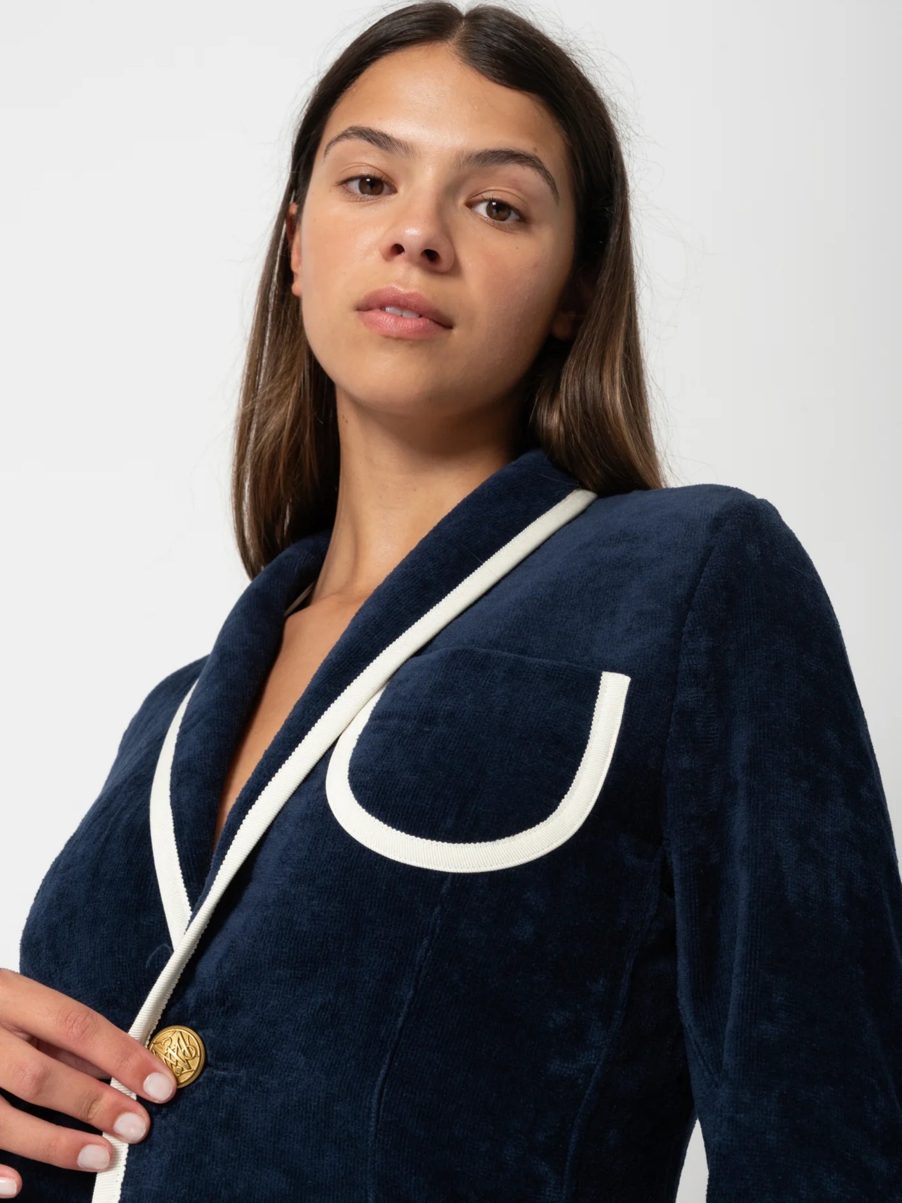 The Anjuna Jacket - Navy/White