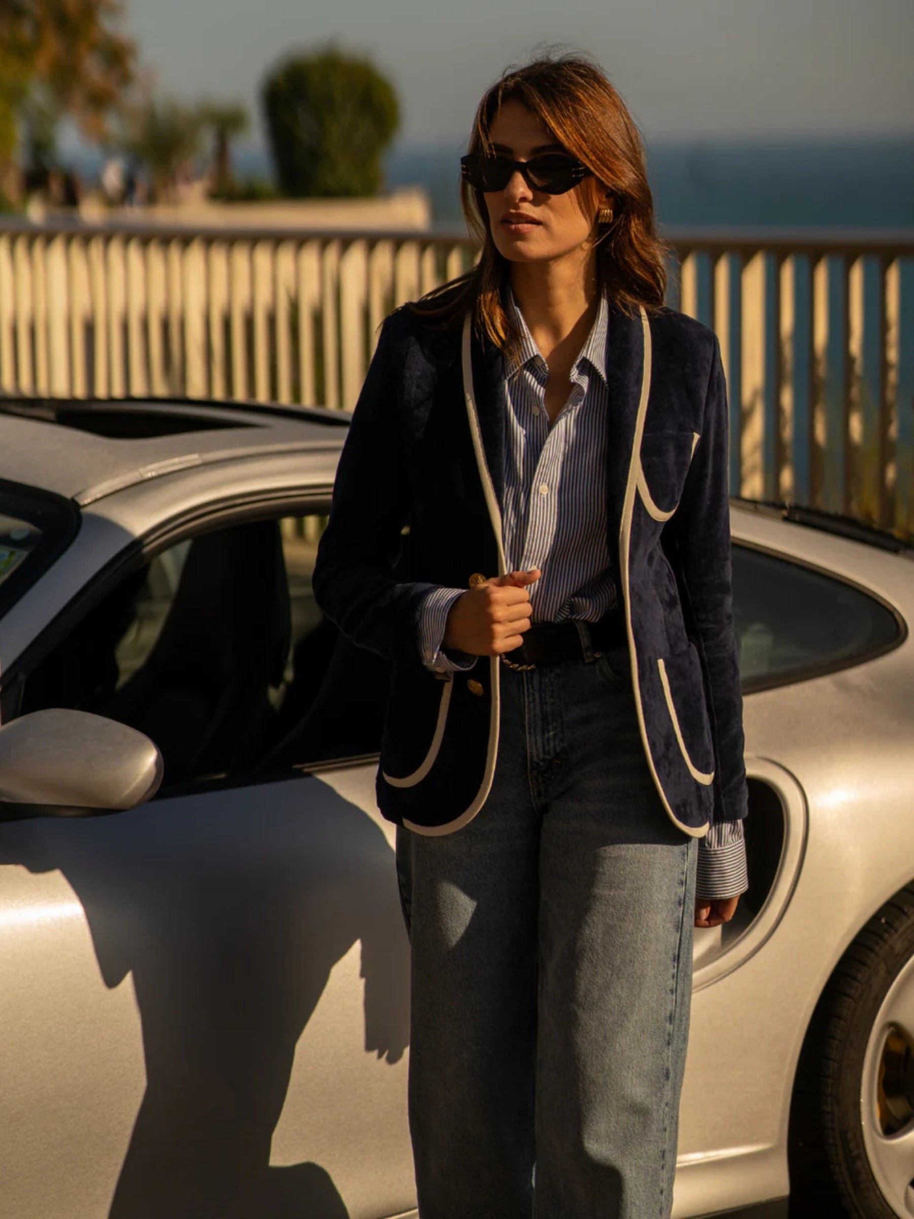 The Anjuna Jacket - Navy/White