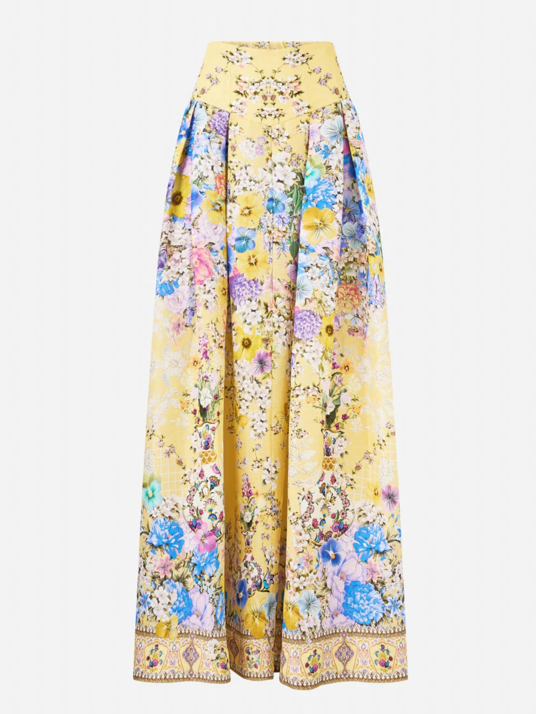 Corset Waist Maxi Skirt - Darling Buds