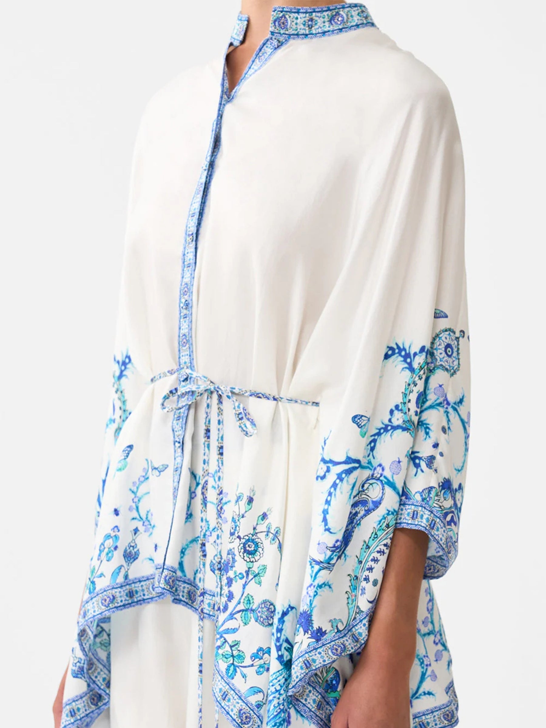 Button Through Scarf Blouse - Isnik Lullaby