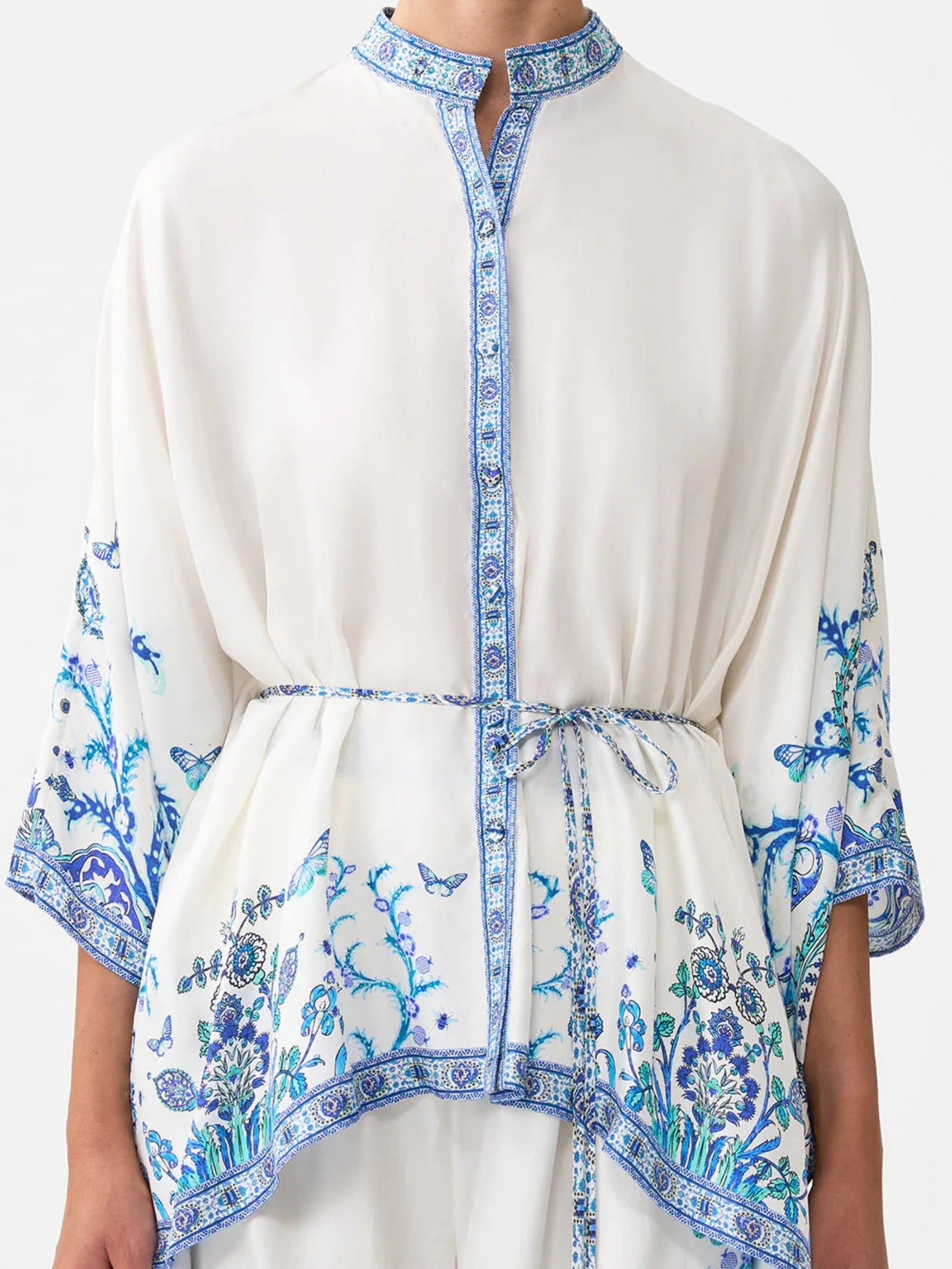 Button Through Scarf Blouse - Isnik Lullaby