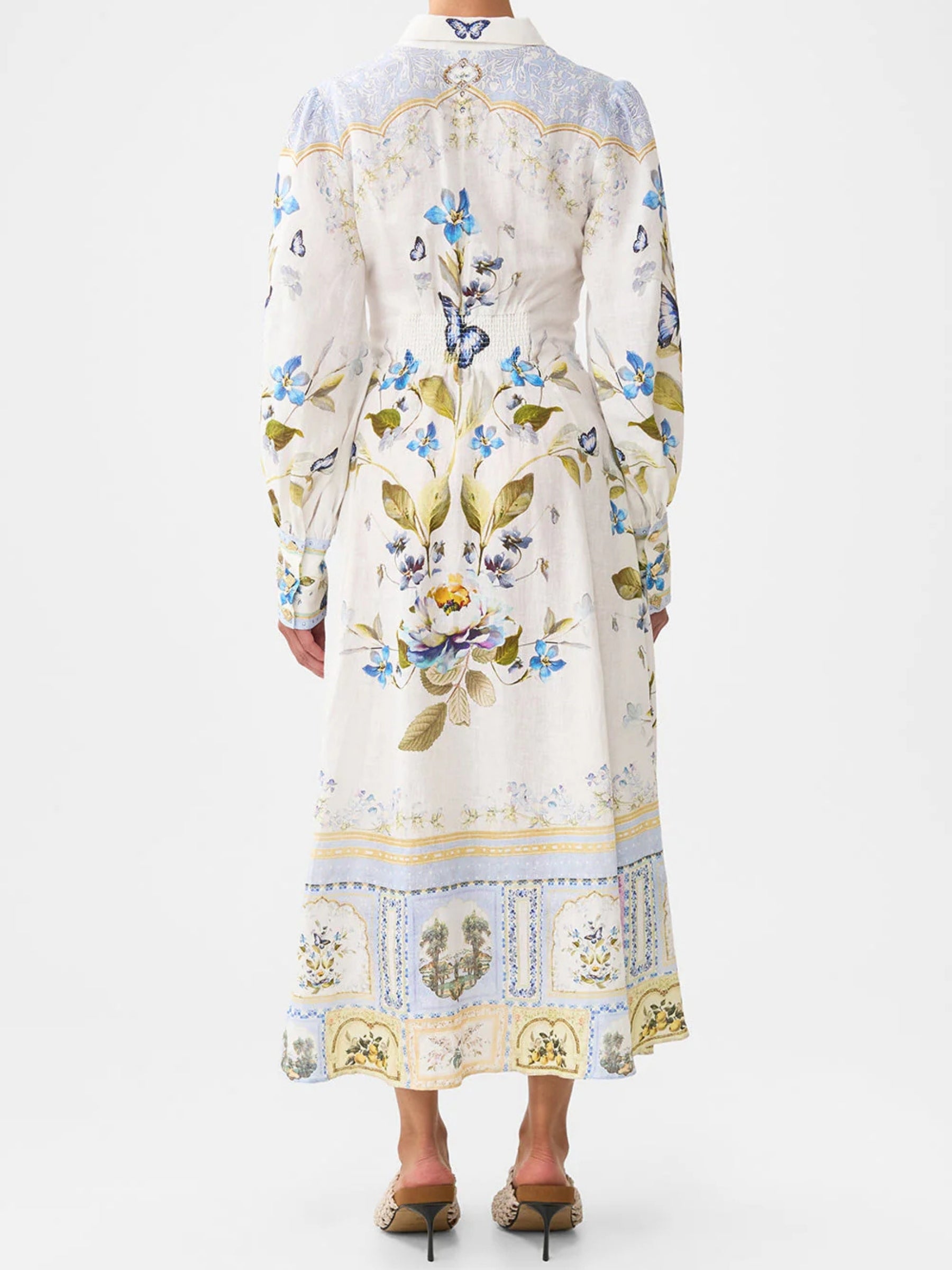 Waist Tie Shirt Dress - Botanical Ballads