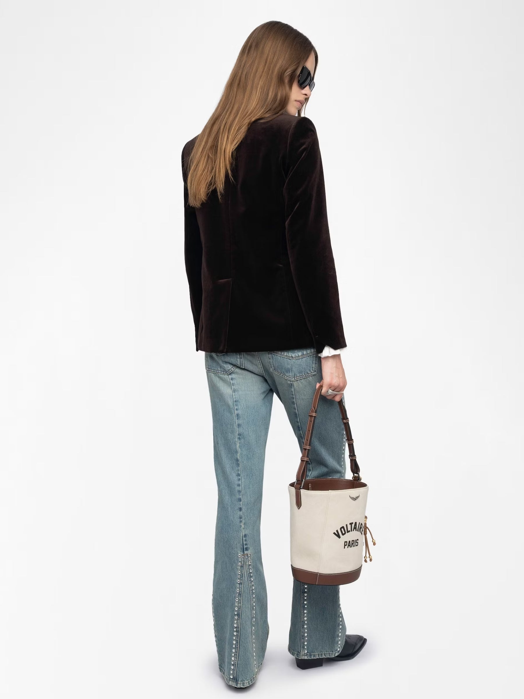 Vavy Velvet Blazer - Dark Chocolate