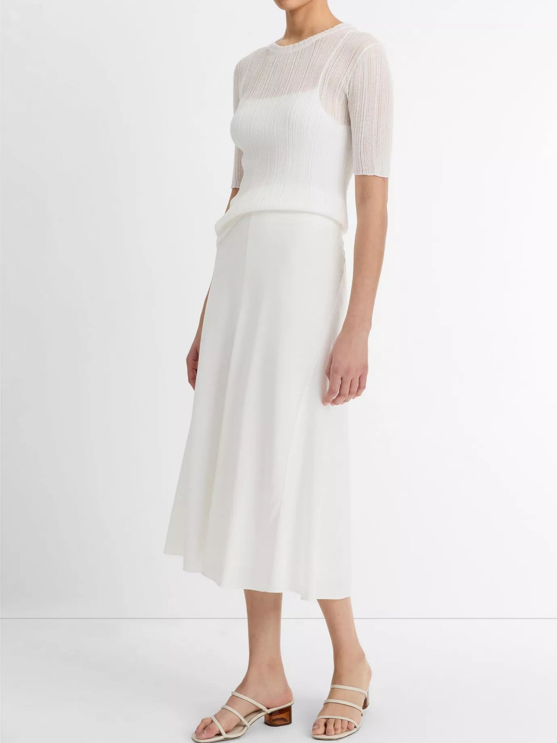 Bias Full Skirt - Off White