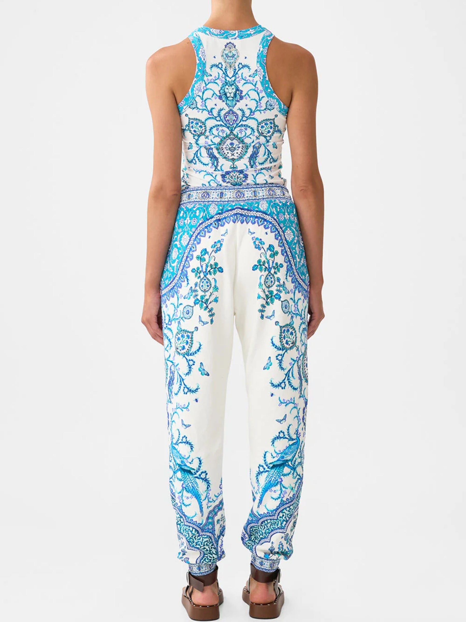 Jersey Track Pant with Silk Details - Isnik Lullaby