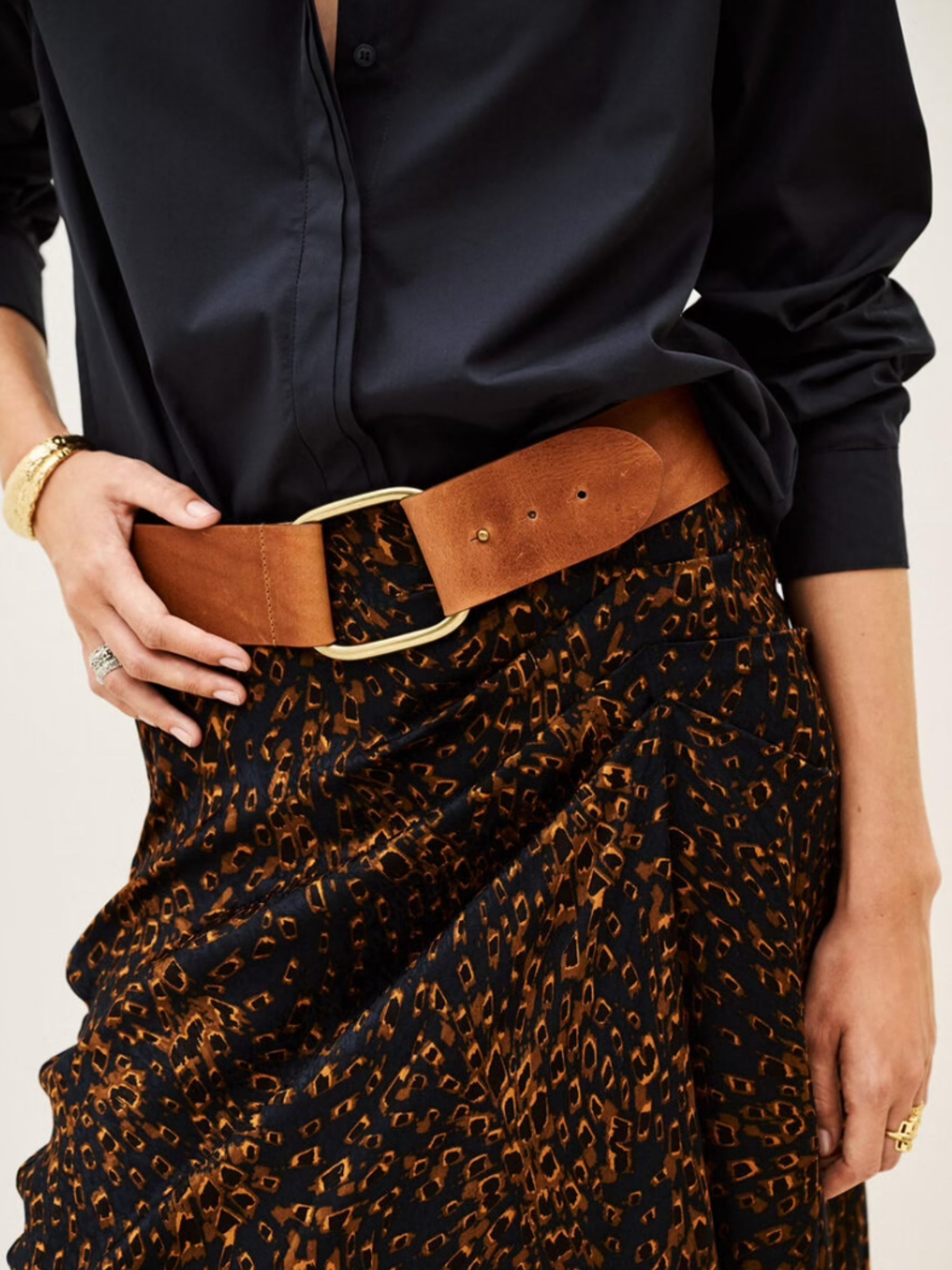 Ceinture Banel Leather Belt - Cognac