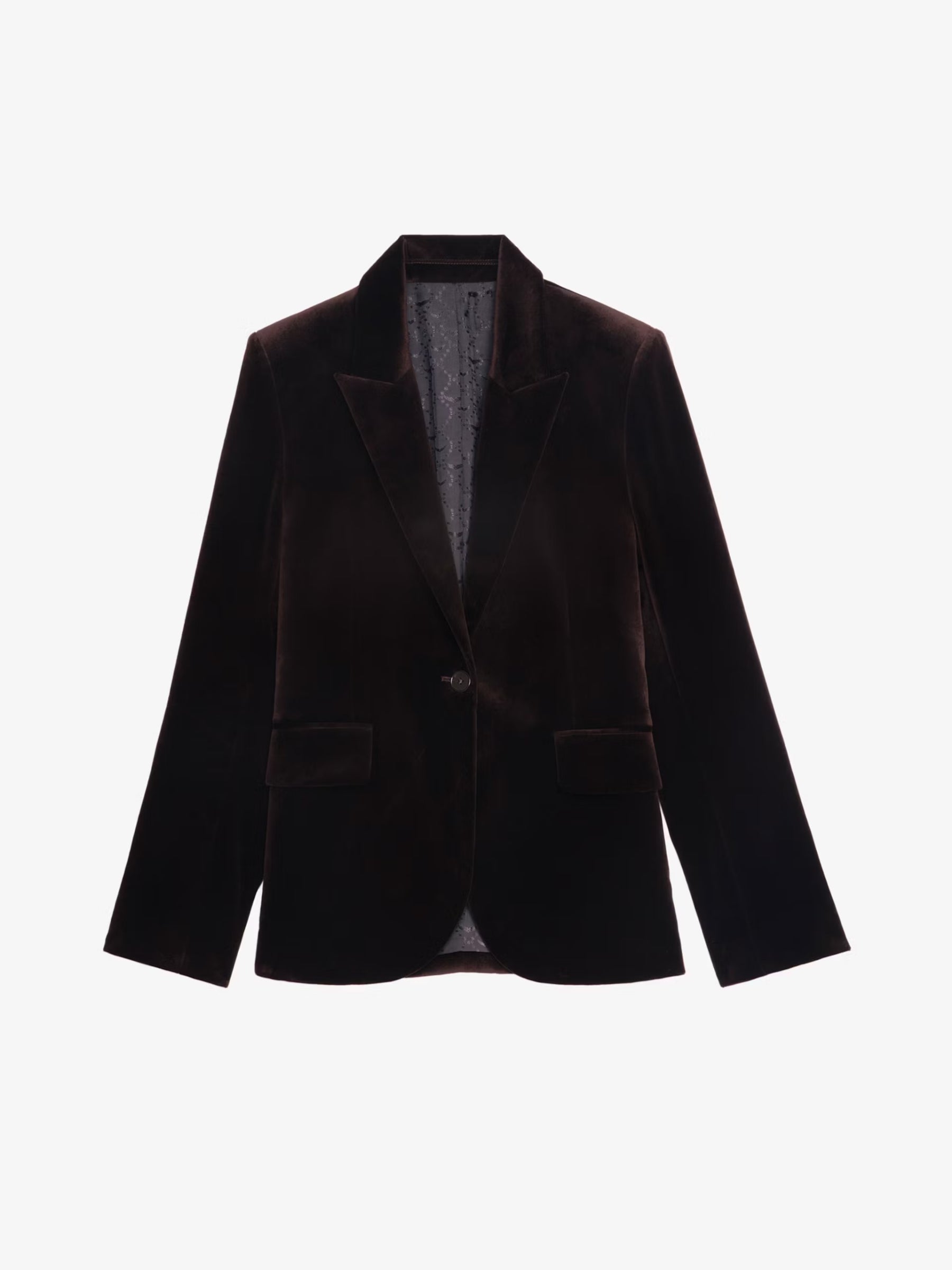 Vavy Velvet Blazer - Dark Chocolate