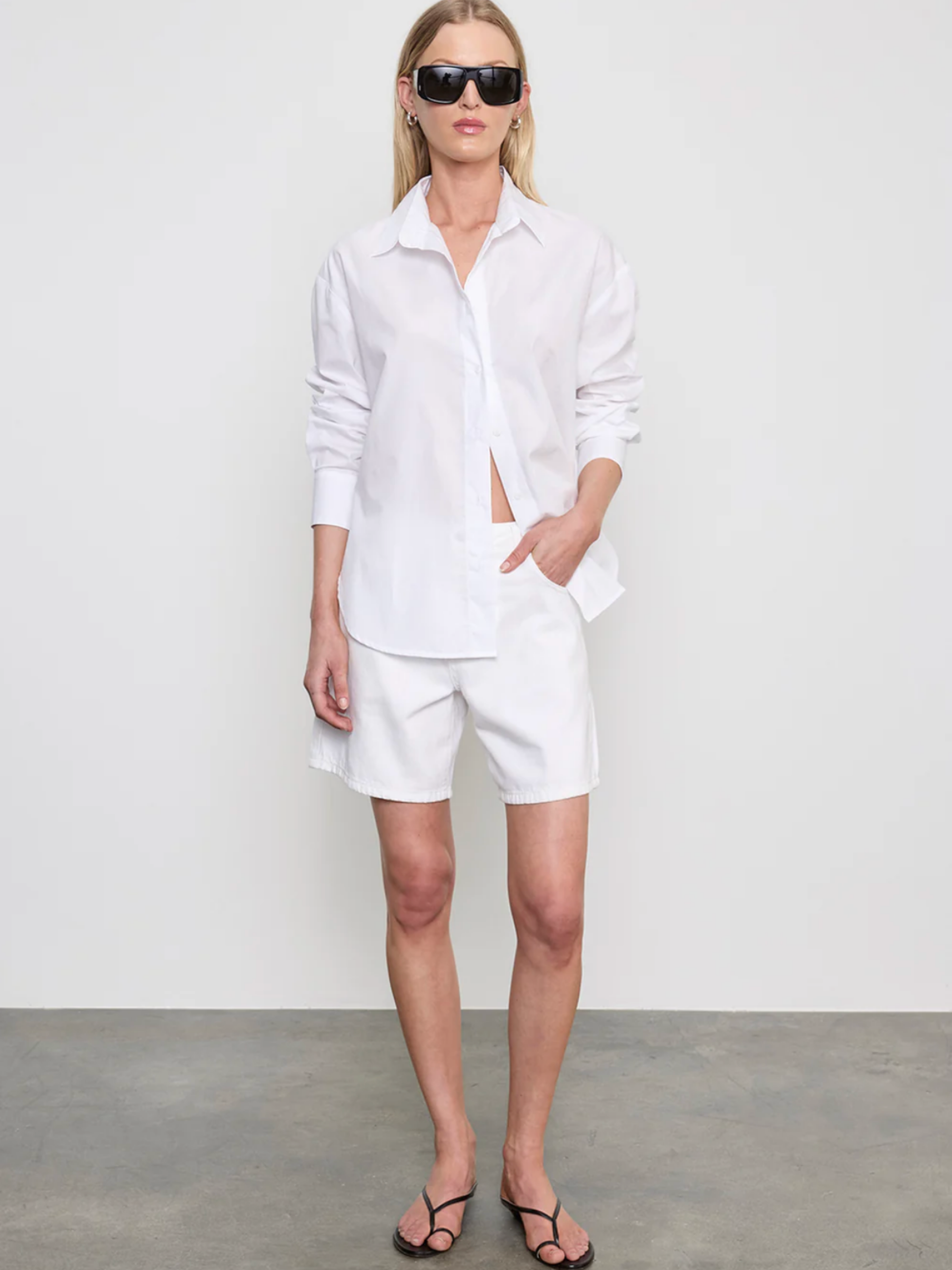 Drift Short - White Italian Denim