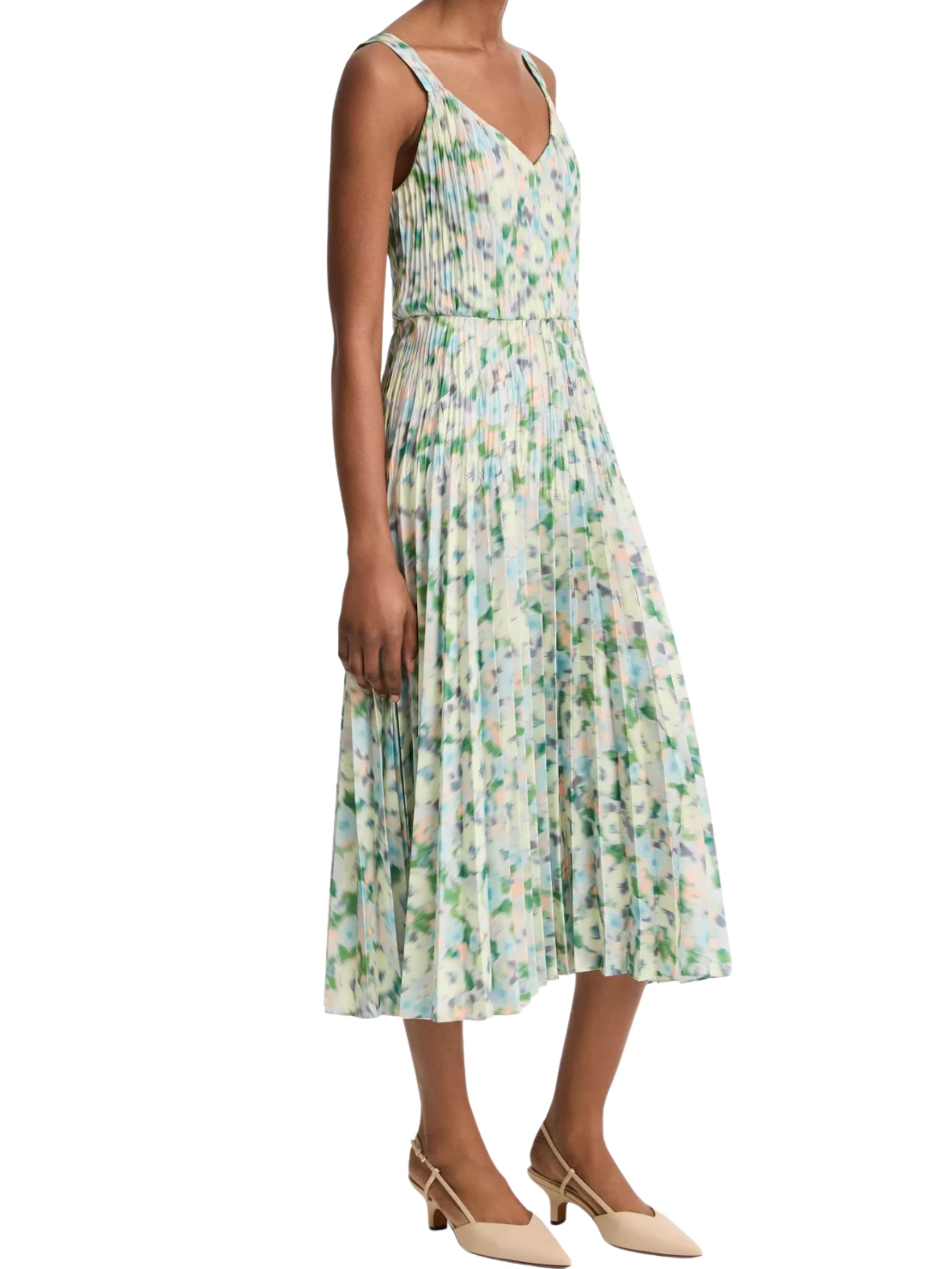 Painted Garden Slip Dress - Herb Petal