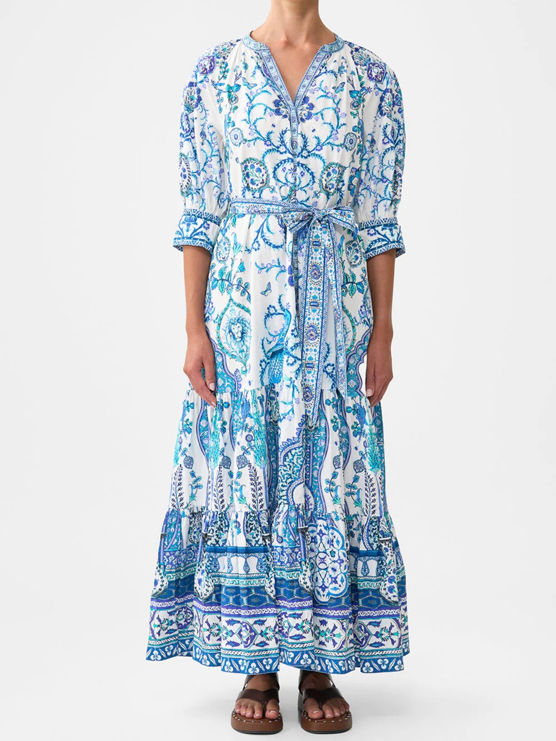 Tiered Shirt Dress w/Short Sleeves - Isnik Lullaby
